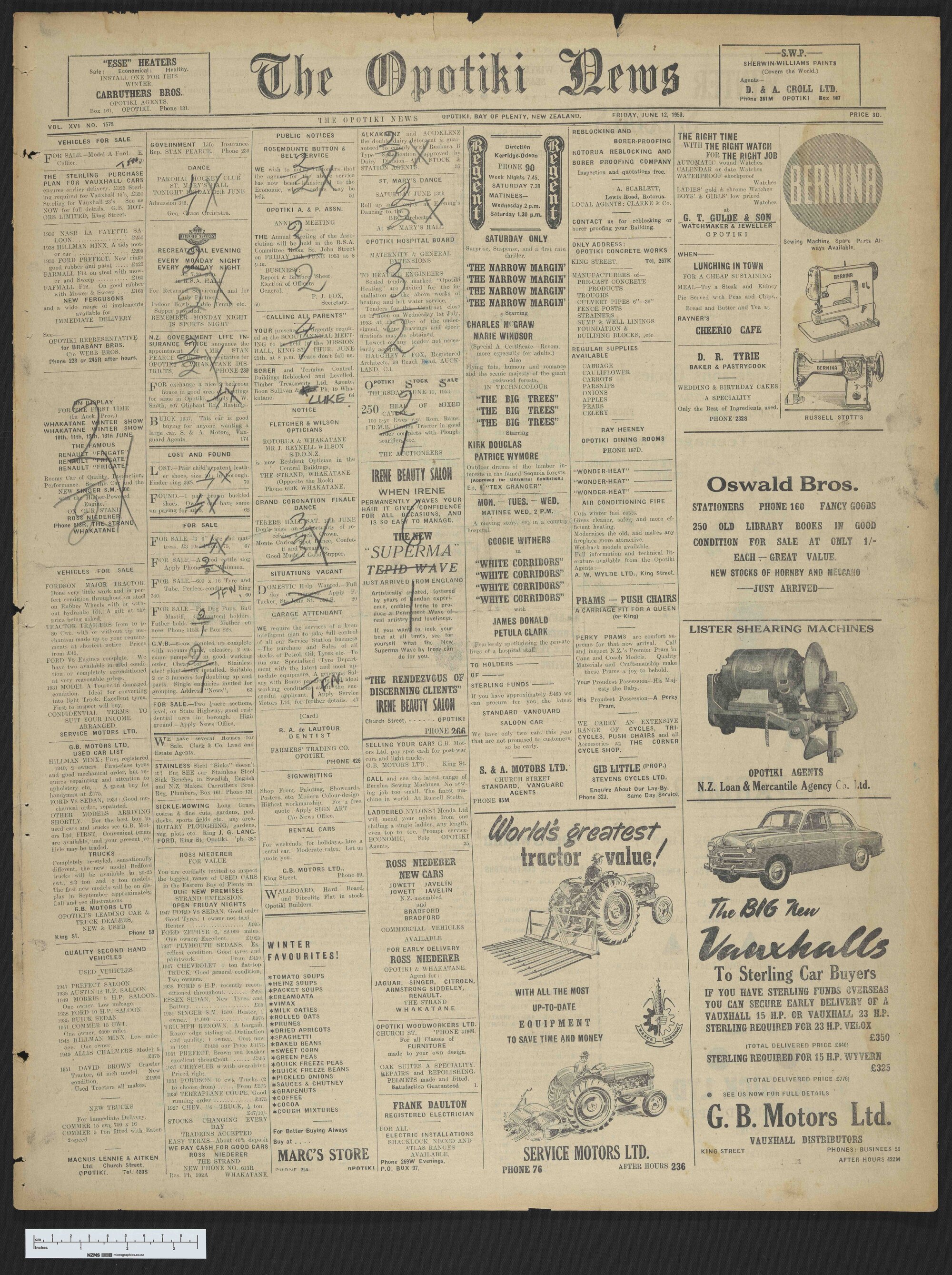 1953-06-12 Opotiki News