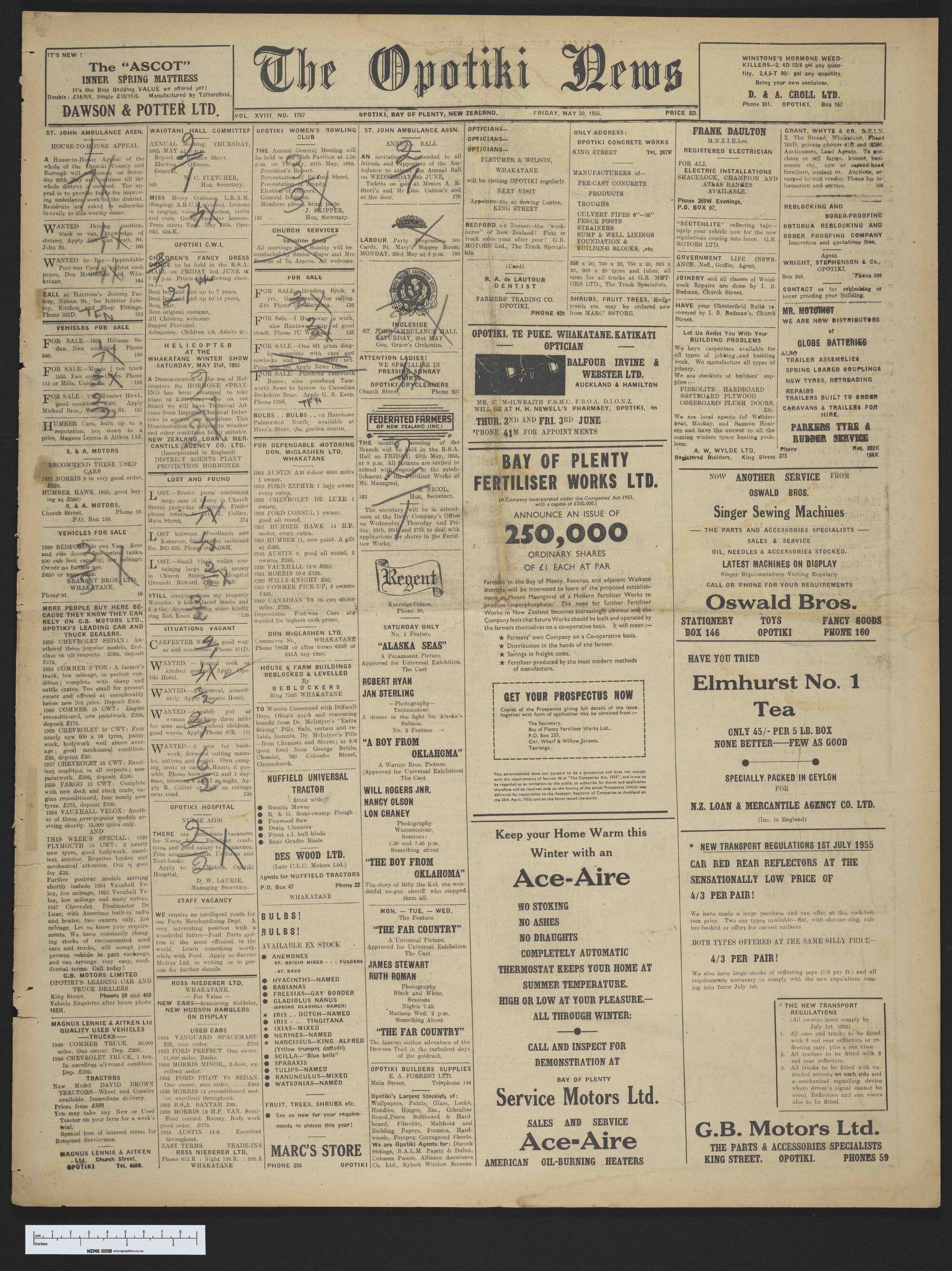 1955-05-20 Opotiki News