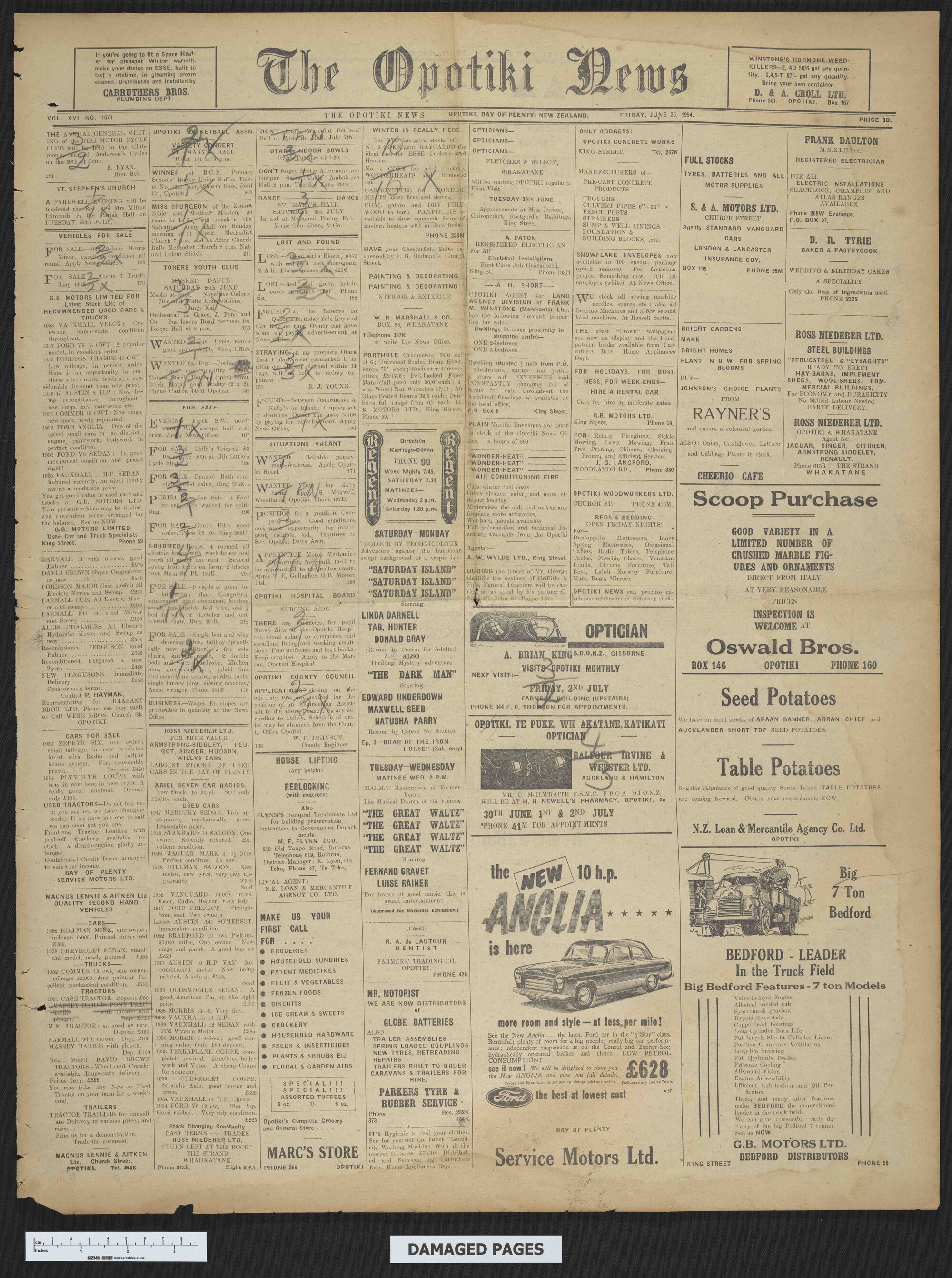 1954-06-25 Opotiki News