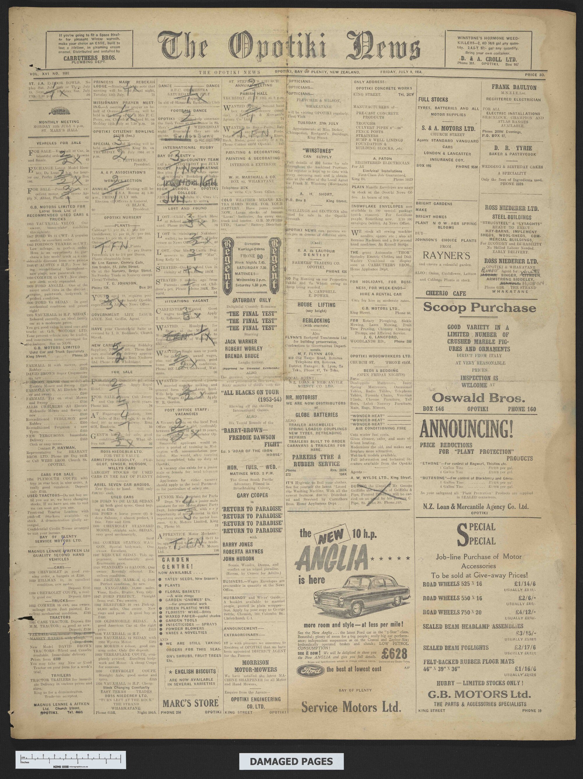 1954-07-09 Opotiki News