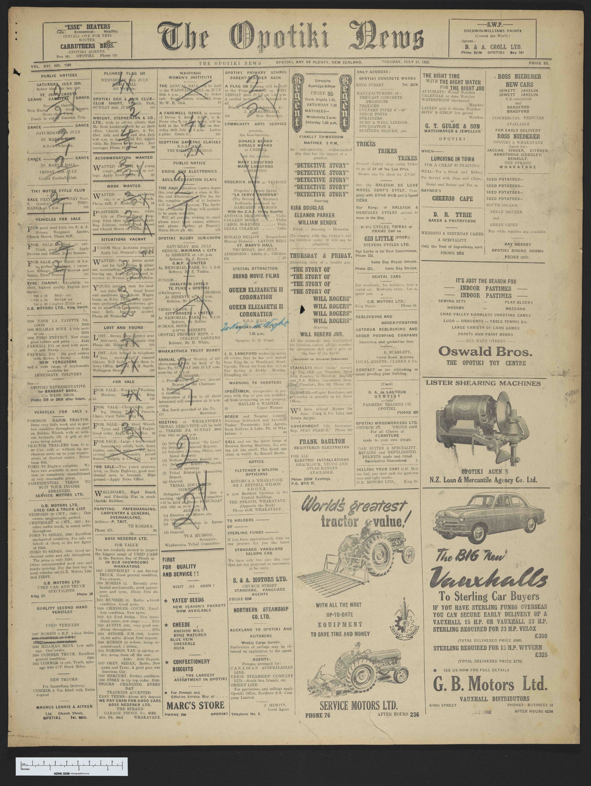 1953-07-21 Opotiki News