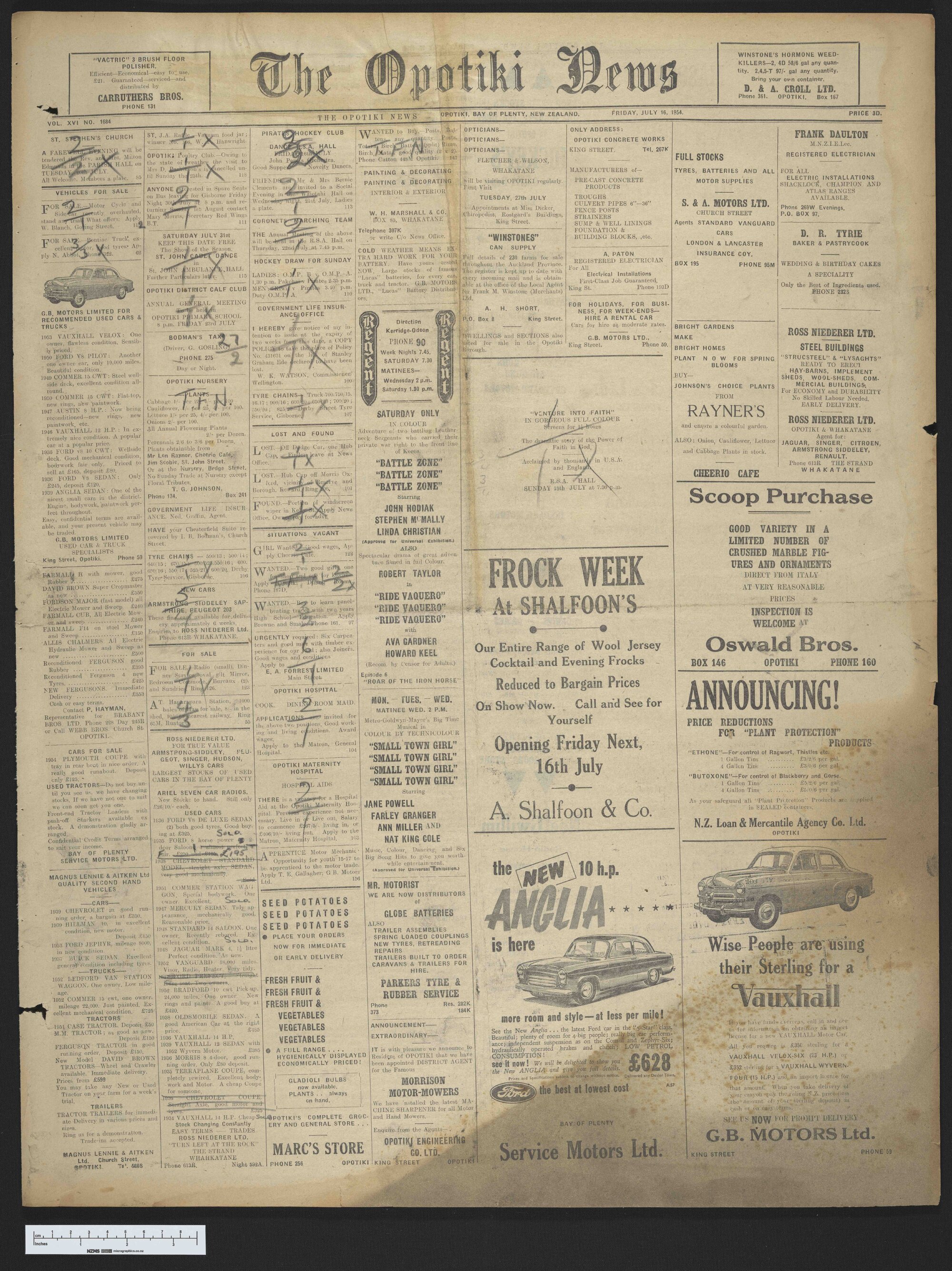 1954-07-16 Opotiki News