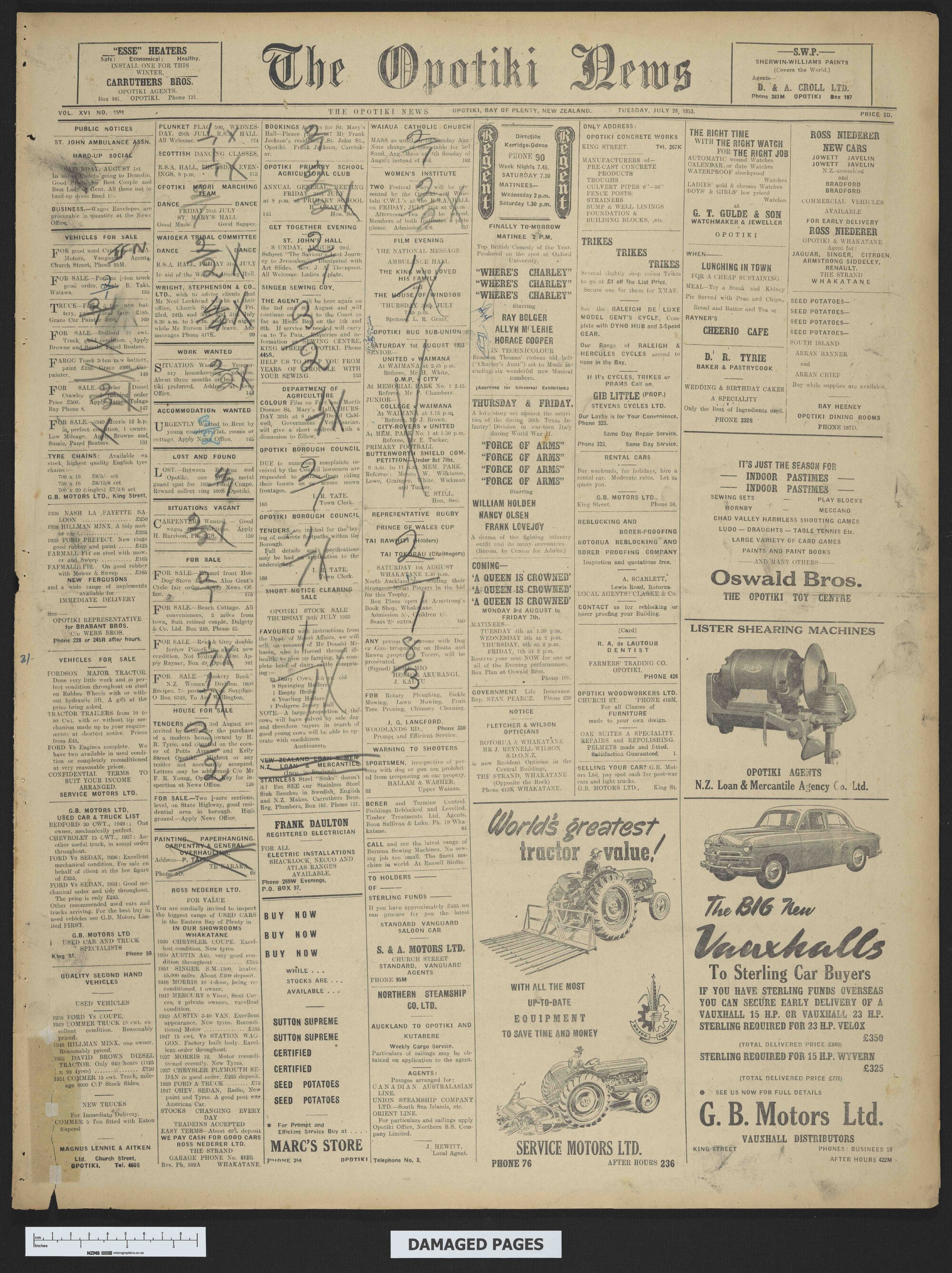 1953-07-28 Opotiki News