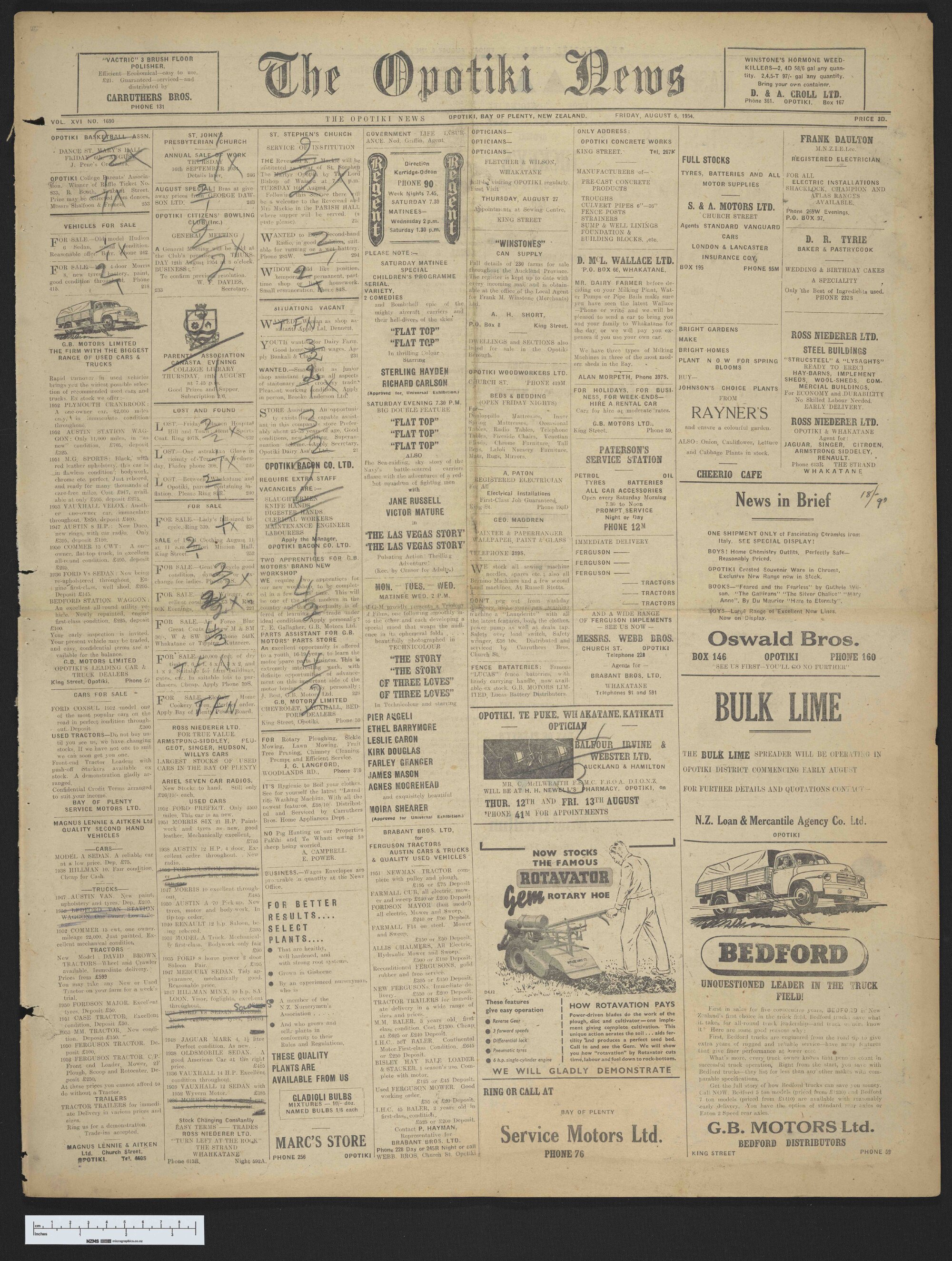 1954-08-06 Opotiki News