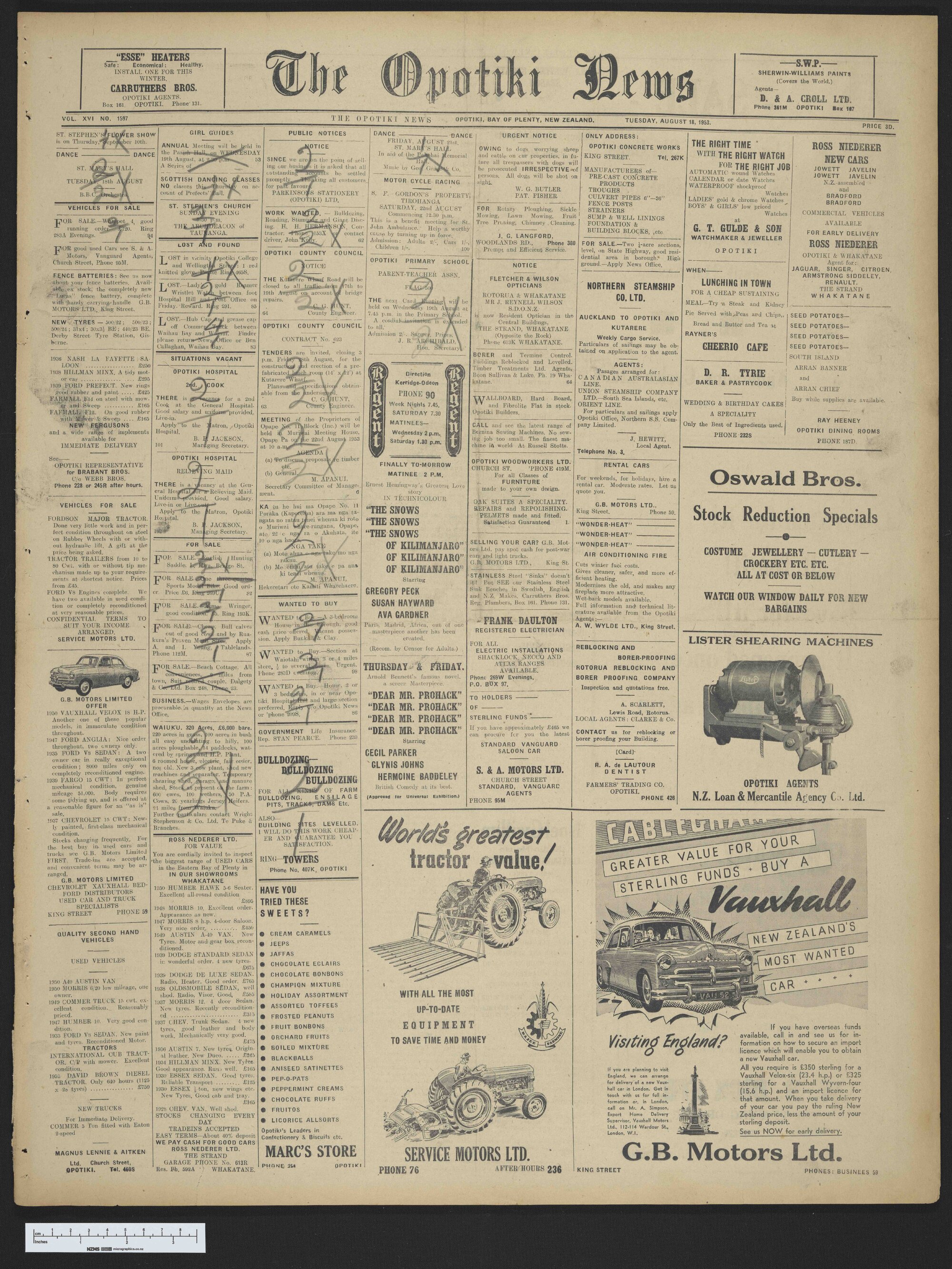 1953-08-18 Opotiki News