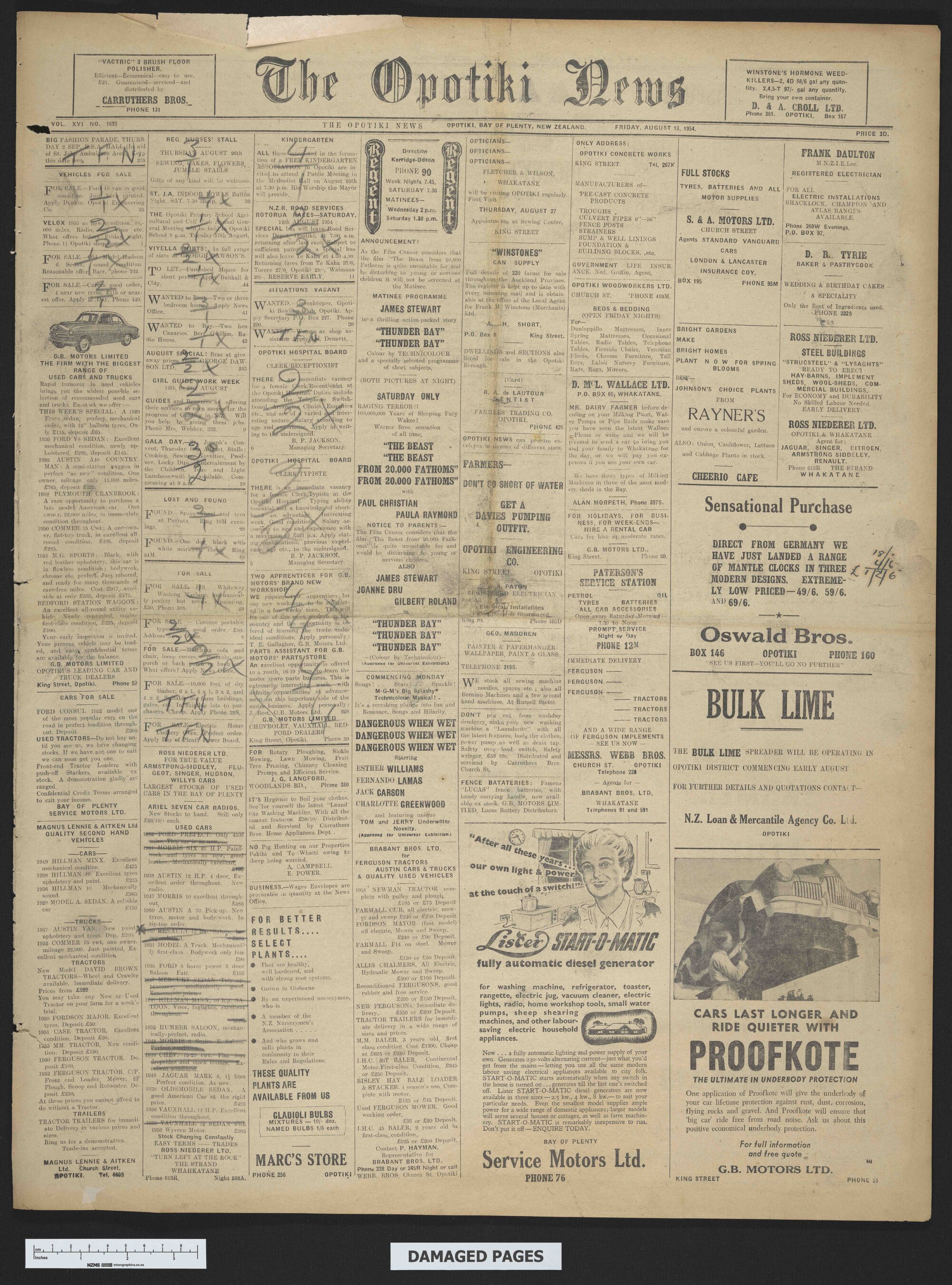 1954-08-13 Opotiki News