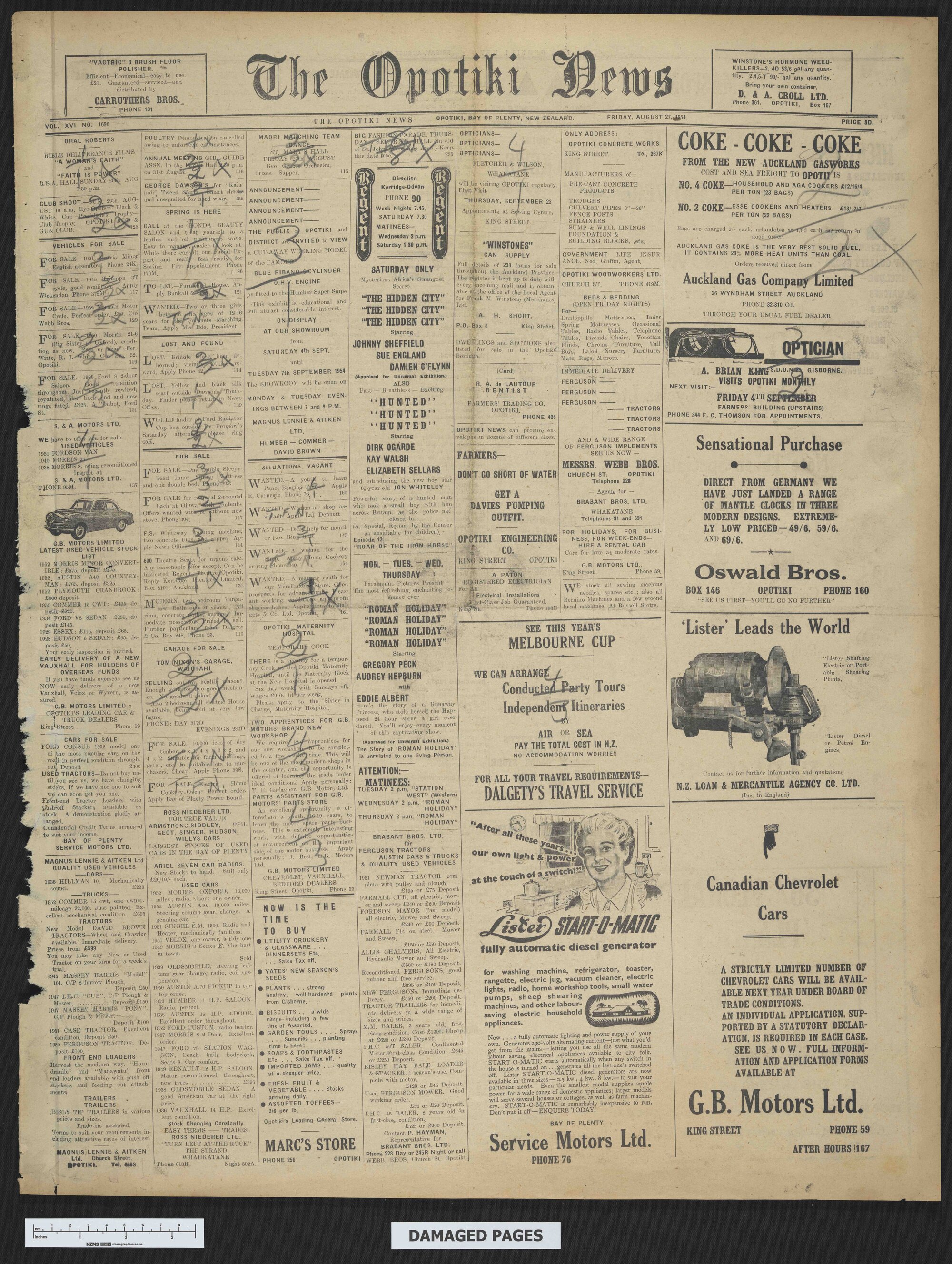 1954-08-27 Opotiki News