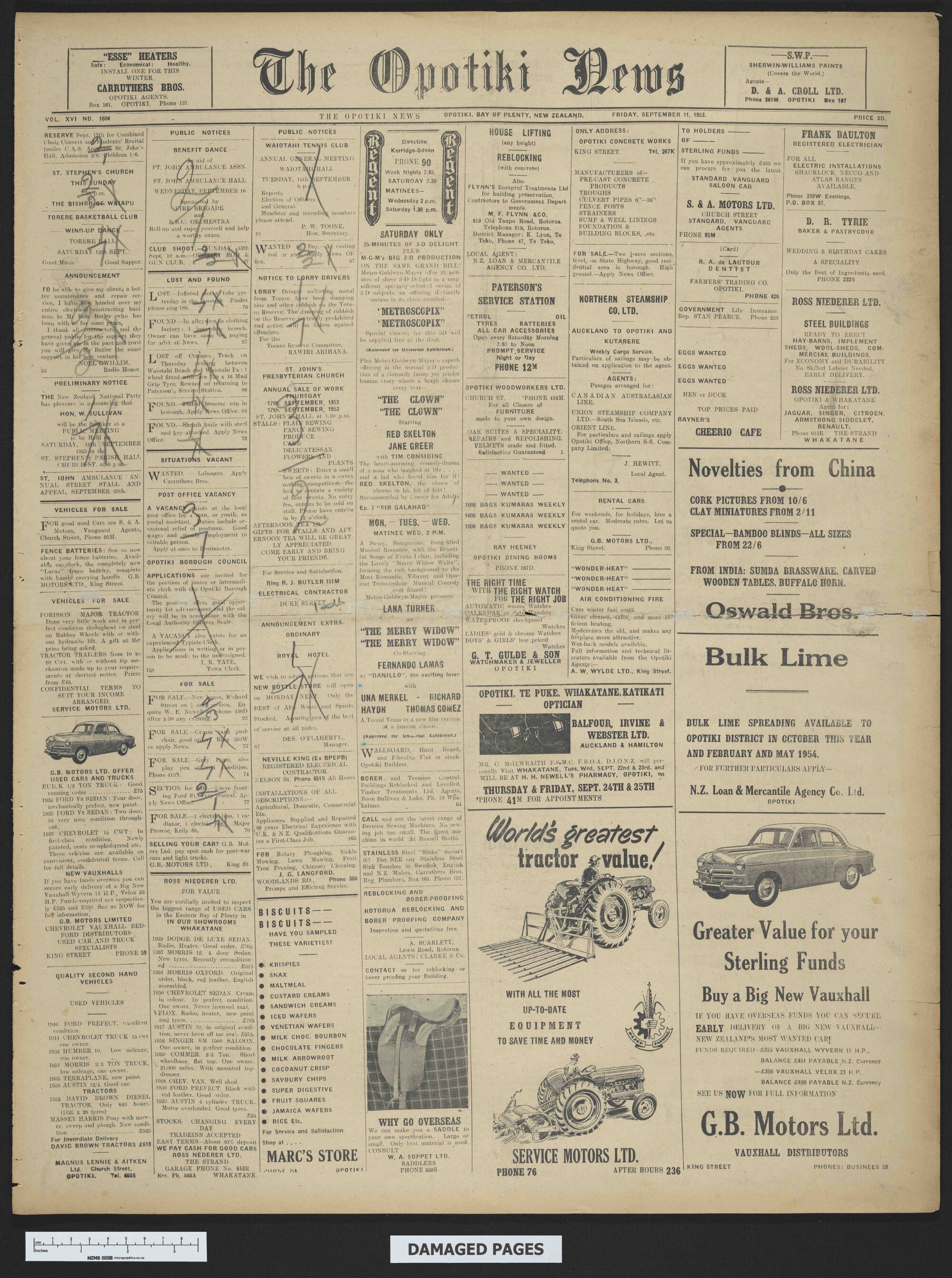 1953-09-11 Opotiki News