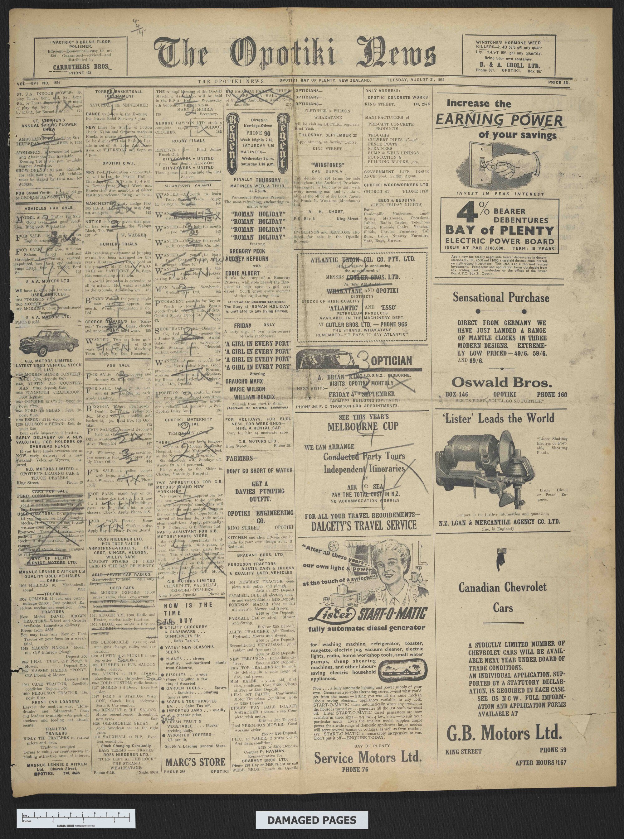 1954-08-31 Opotiki News