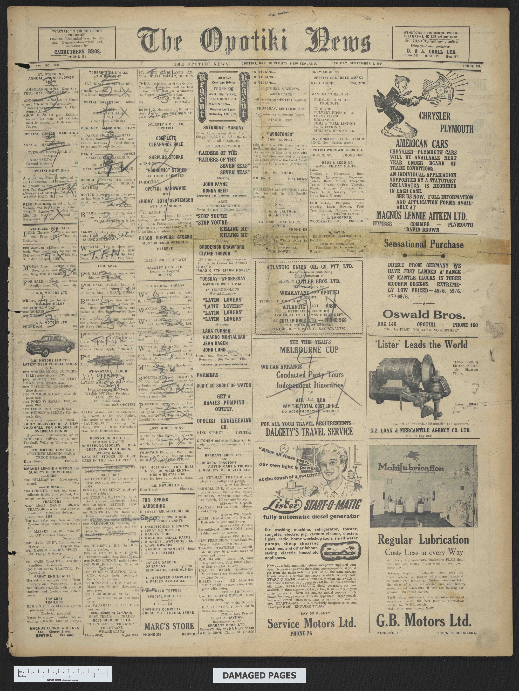 1954-09-03 Opotiki News