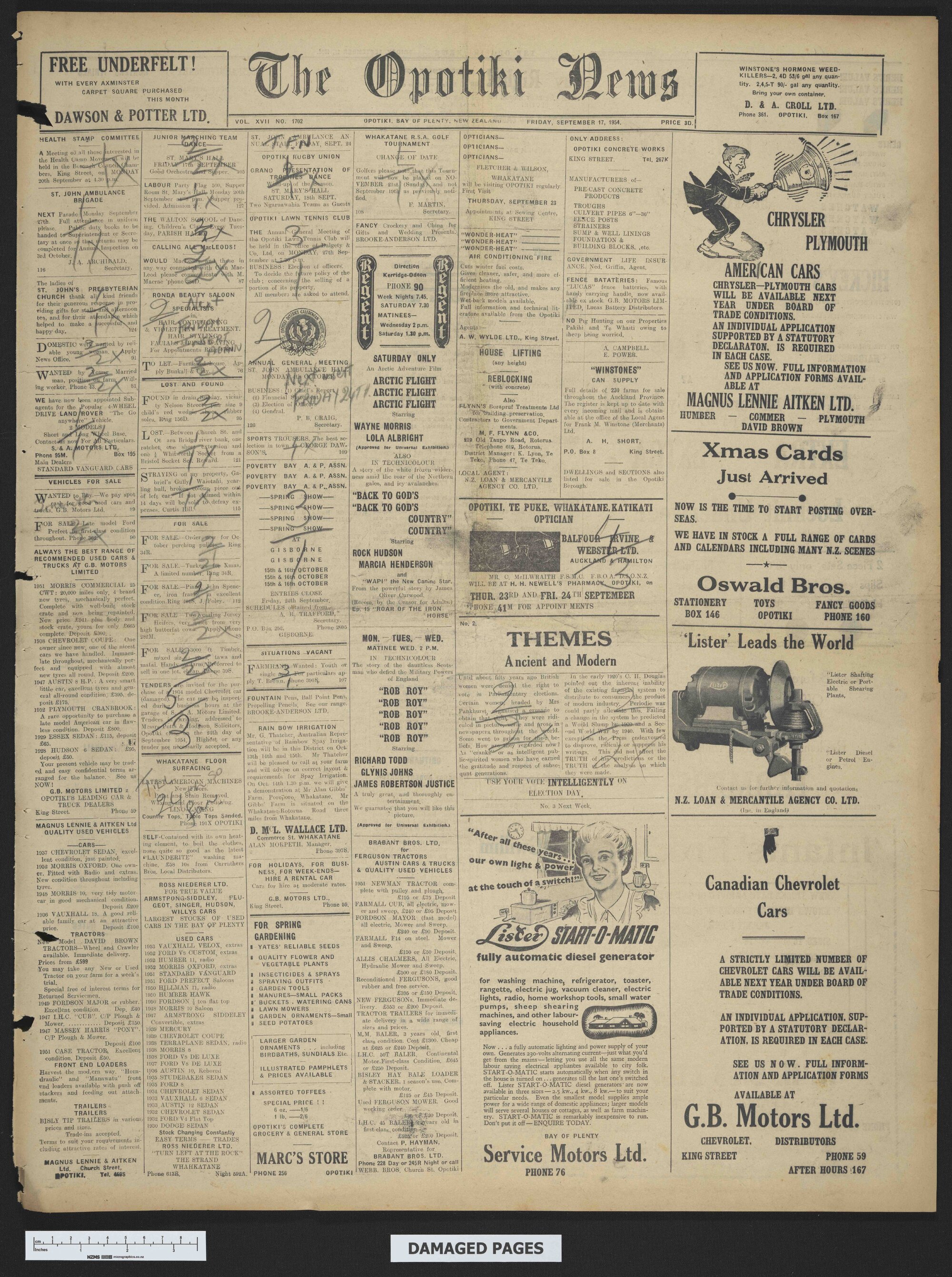 1954-09-17 Opotiki News