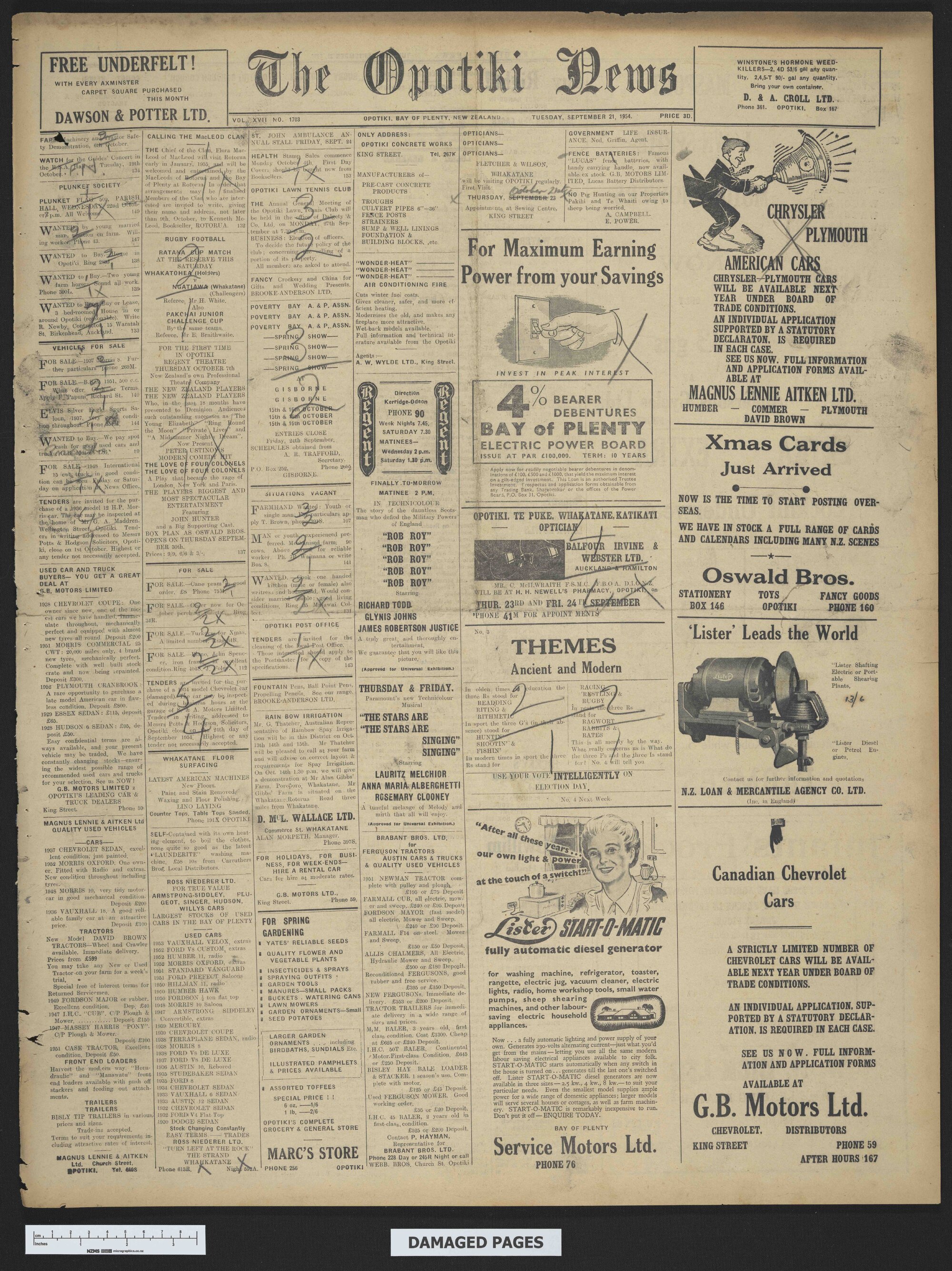 1954-09-21 Opotiki News