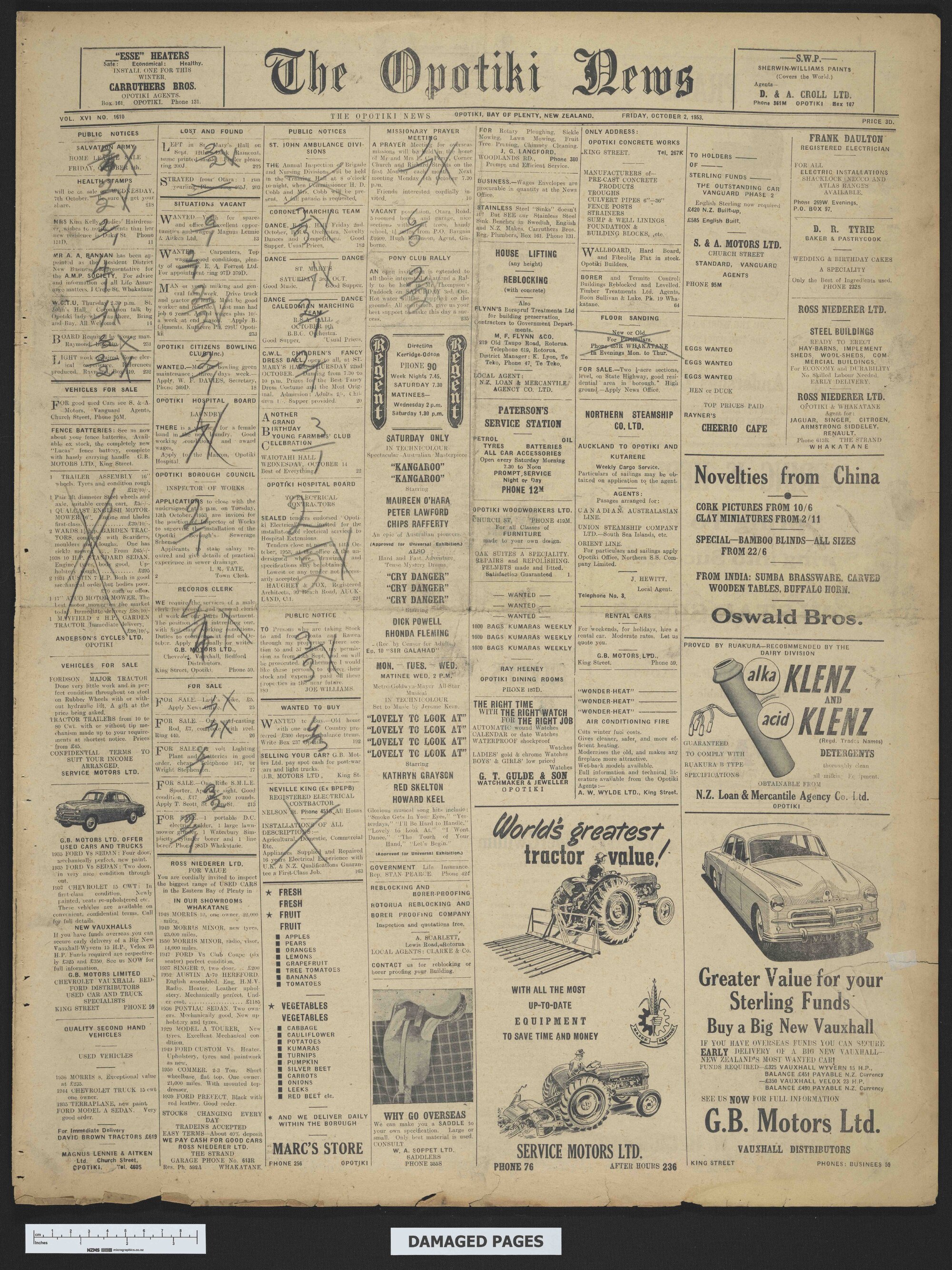 1953-10-02 Opotiki News