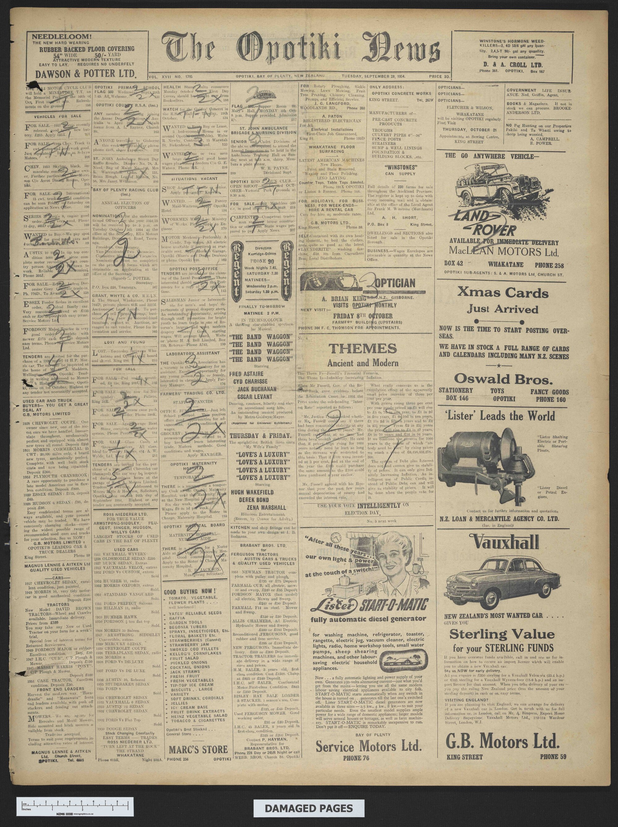 1954-09-28 Opotiki News