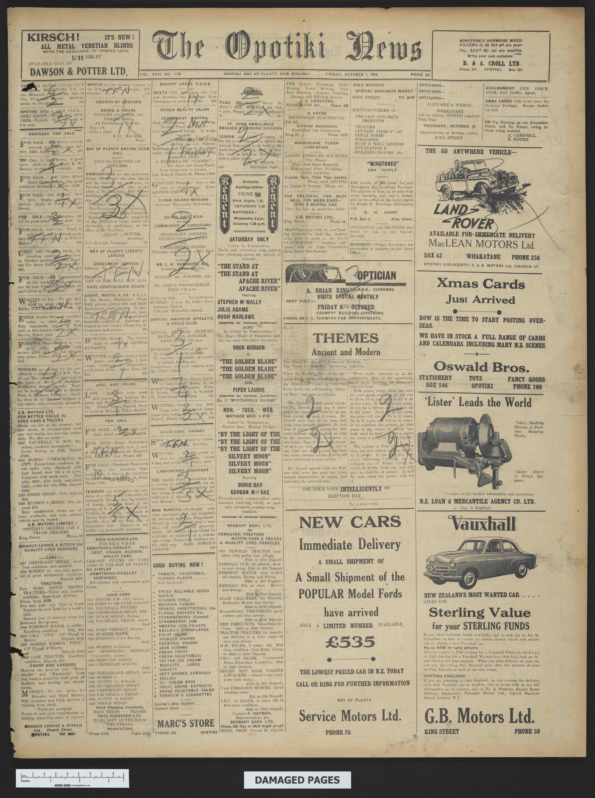 1954-10-01 Opotiki News