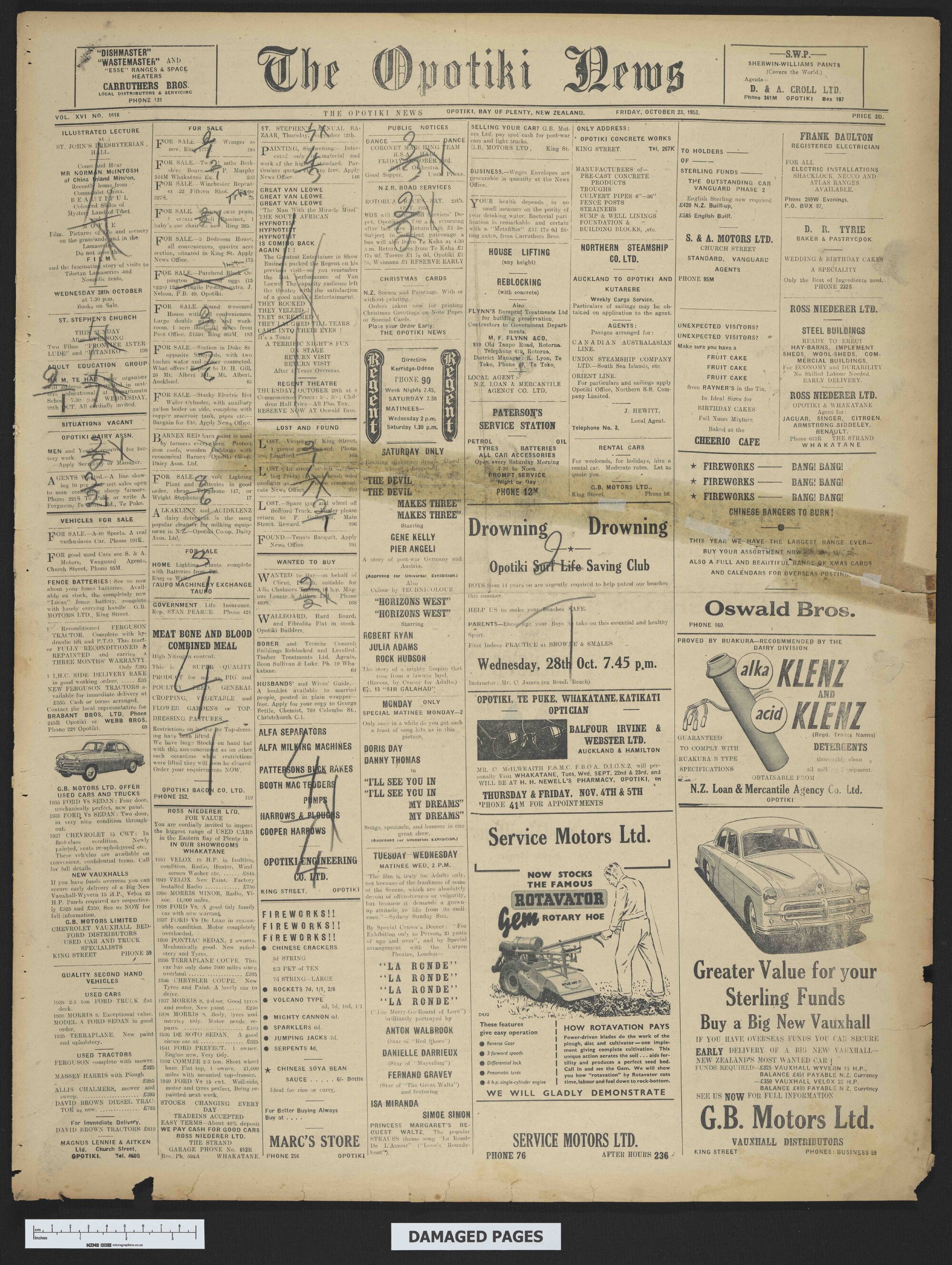 1953-10-23 Opotiki News