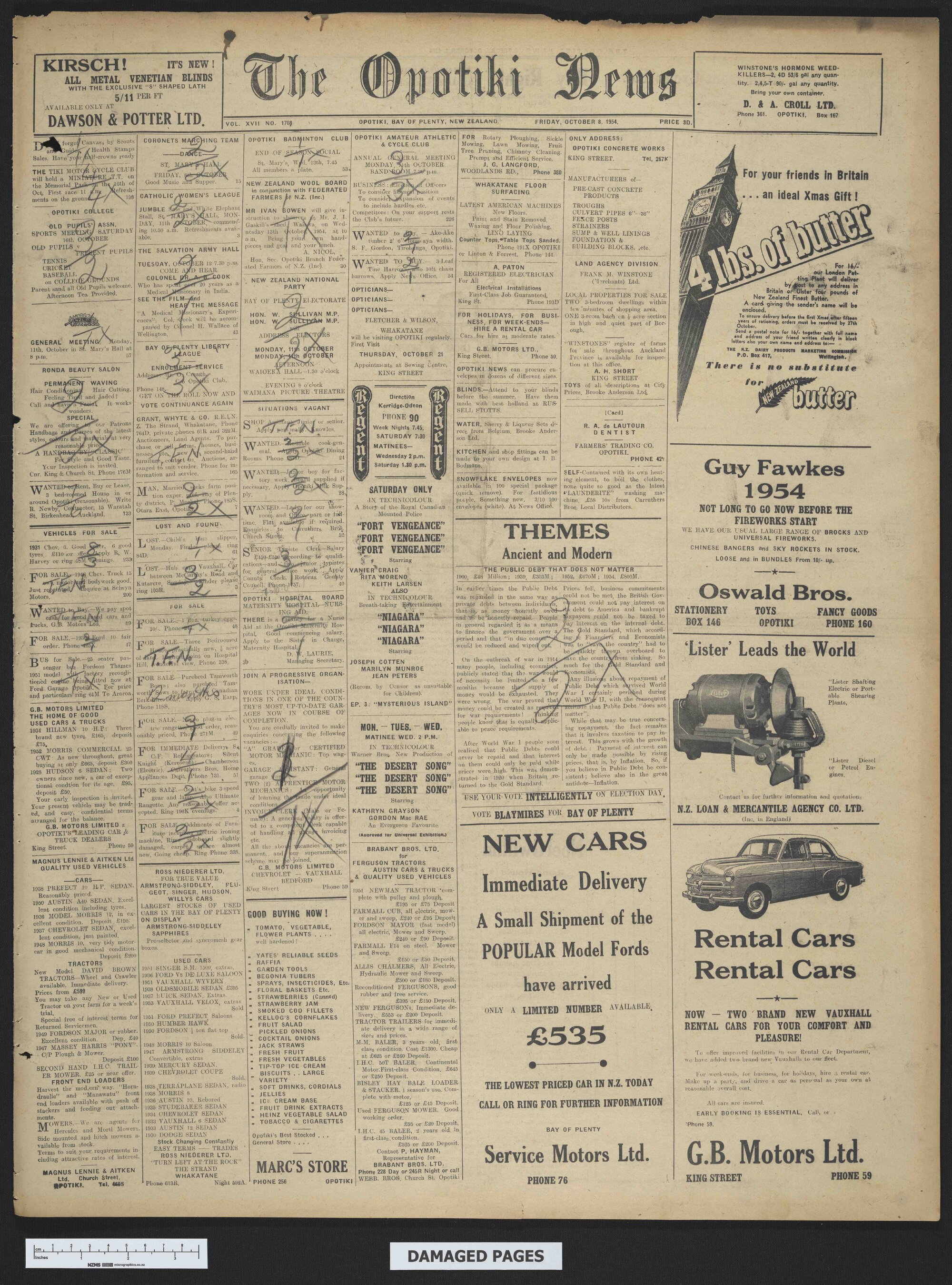 1954-10-08 Opotiki News