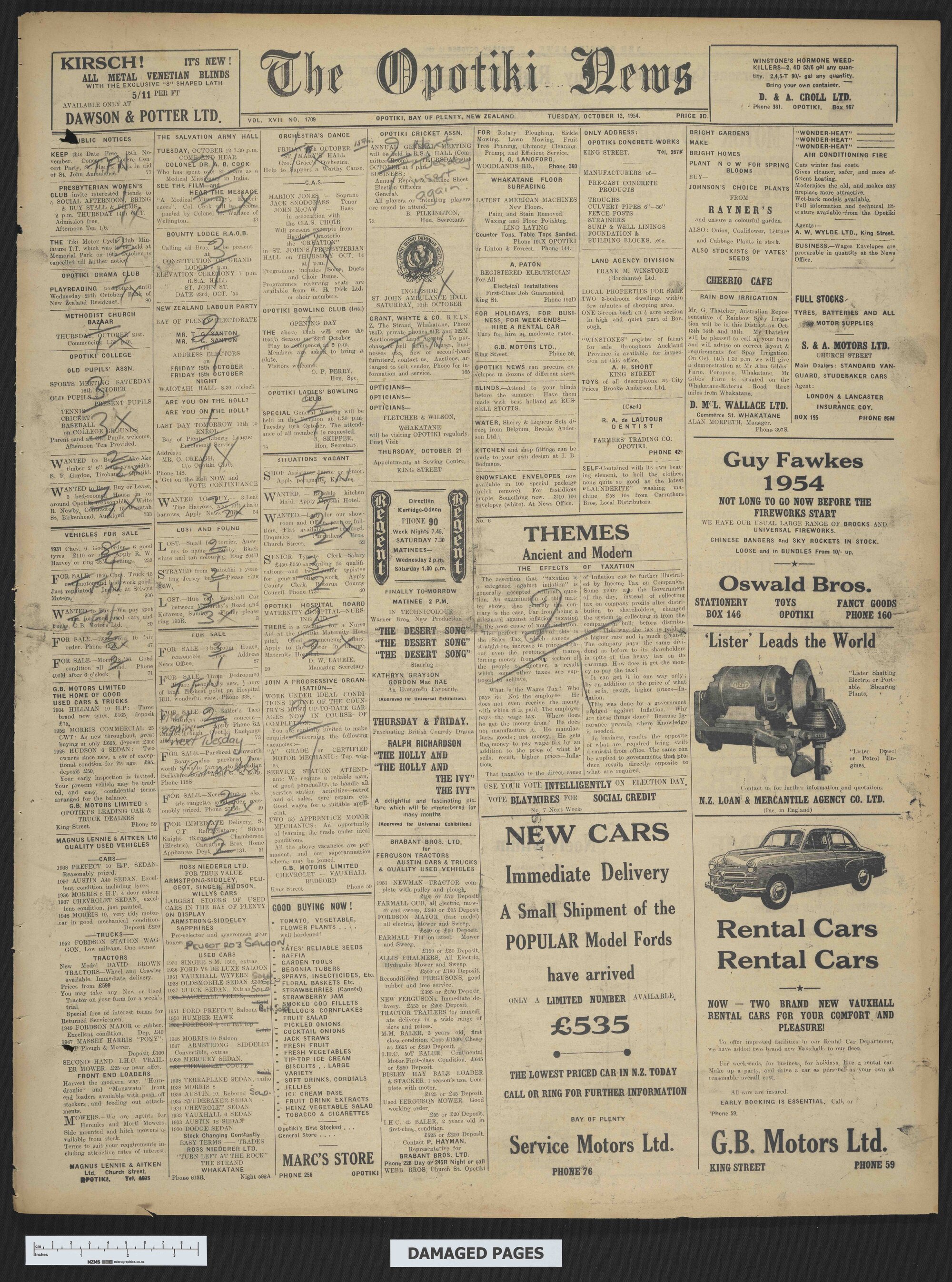1954-10-12 Opotiki News