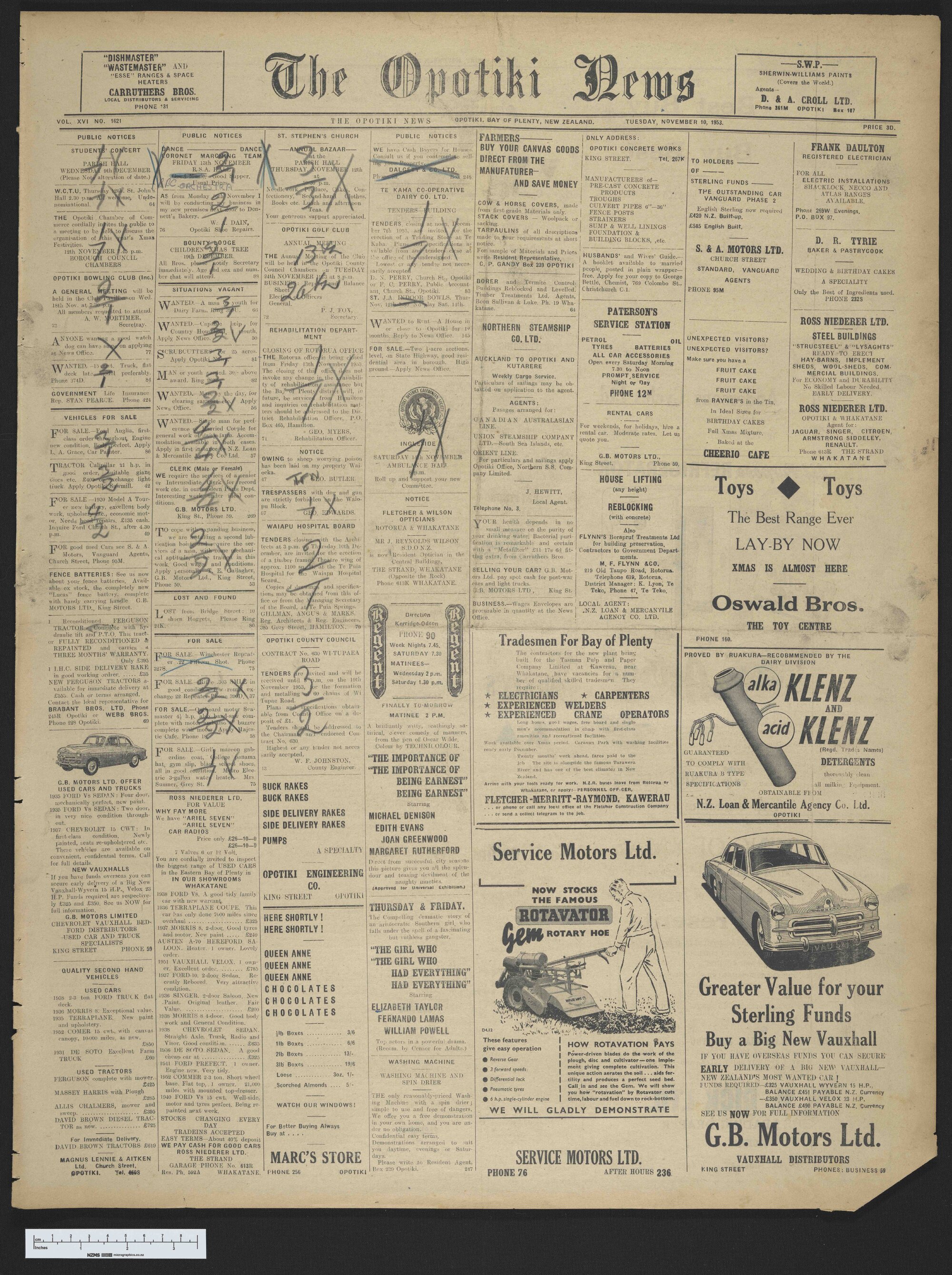 1953-11-10 Opotiki News