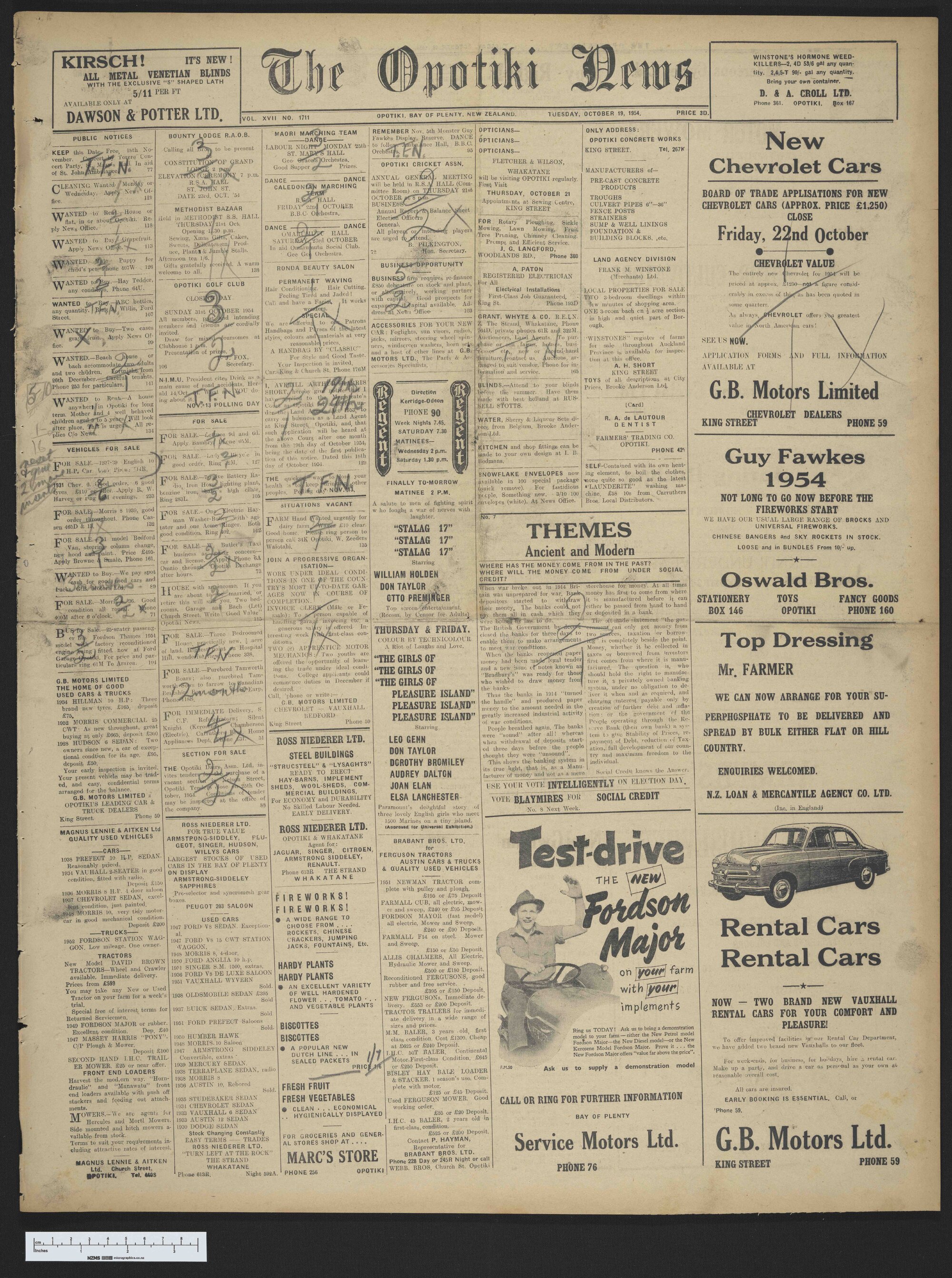 1954-10-19 Opotiki News