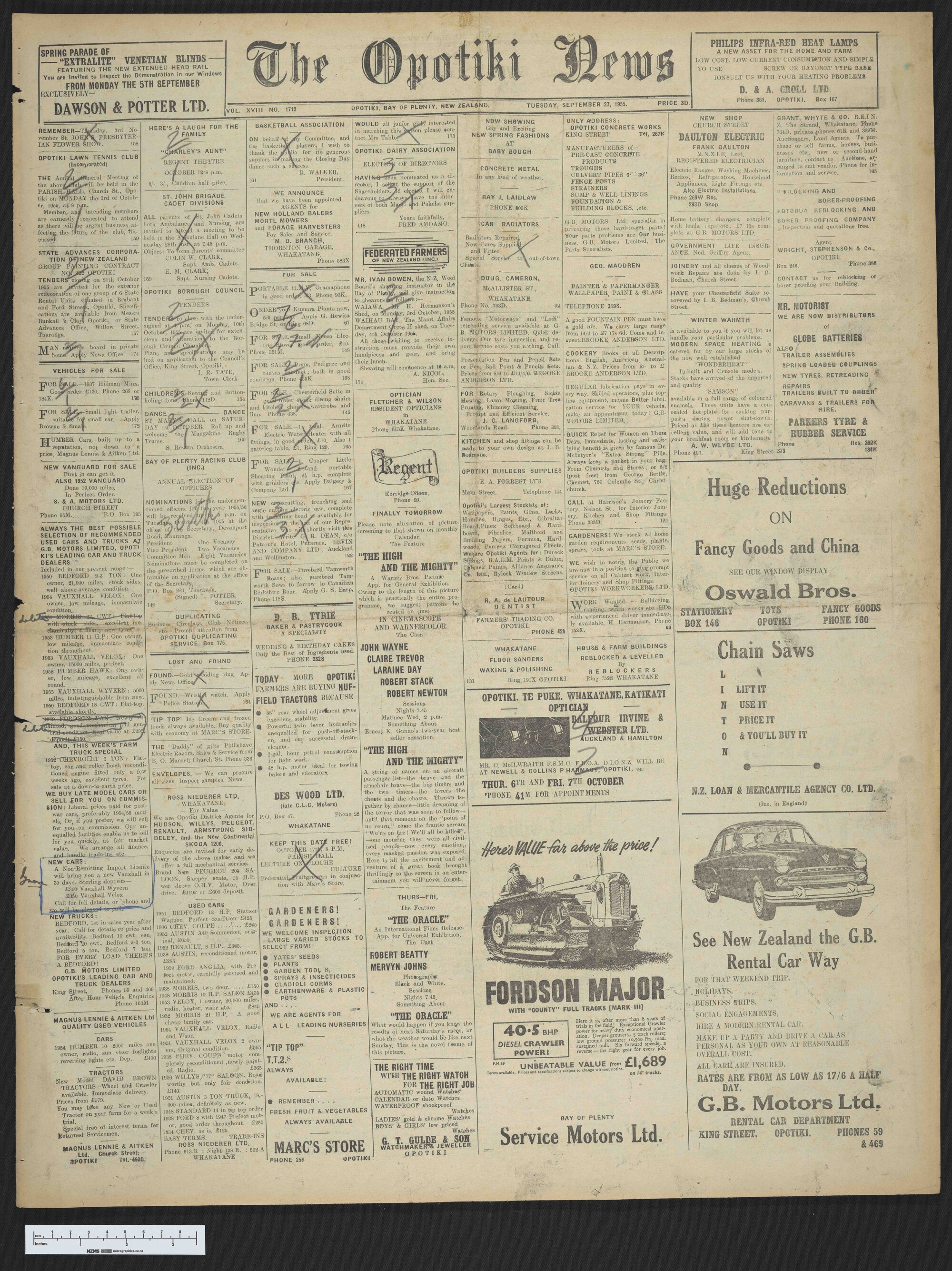 1955-09-27 Opotiki News