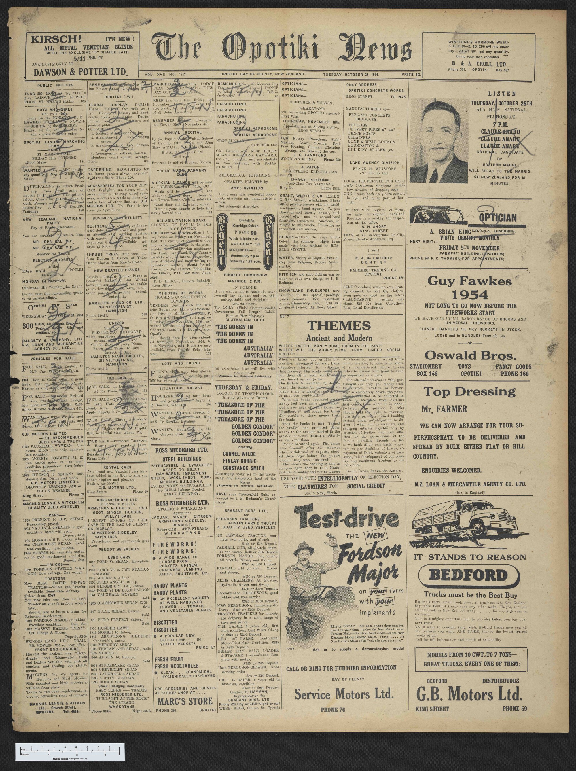 1954-10-26 Opotiki News