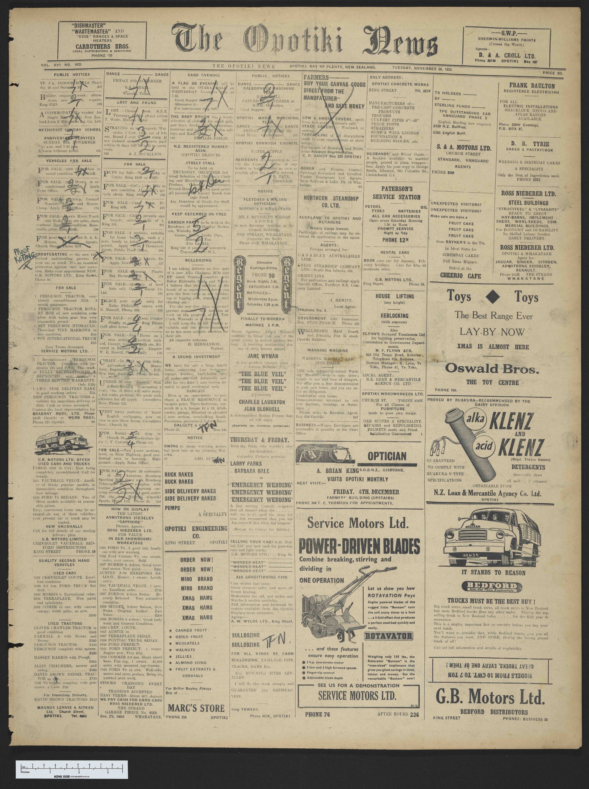 1953-11-24 Opotiki News