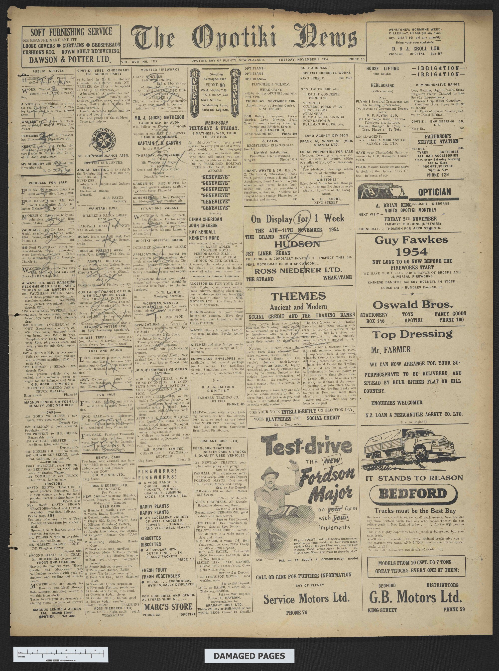 1954-11-02 Opotiki News