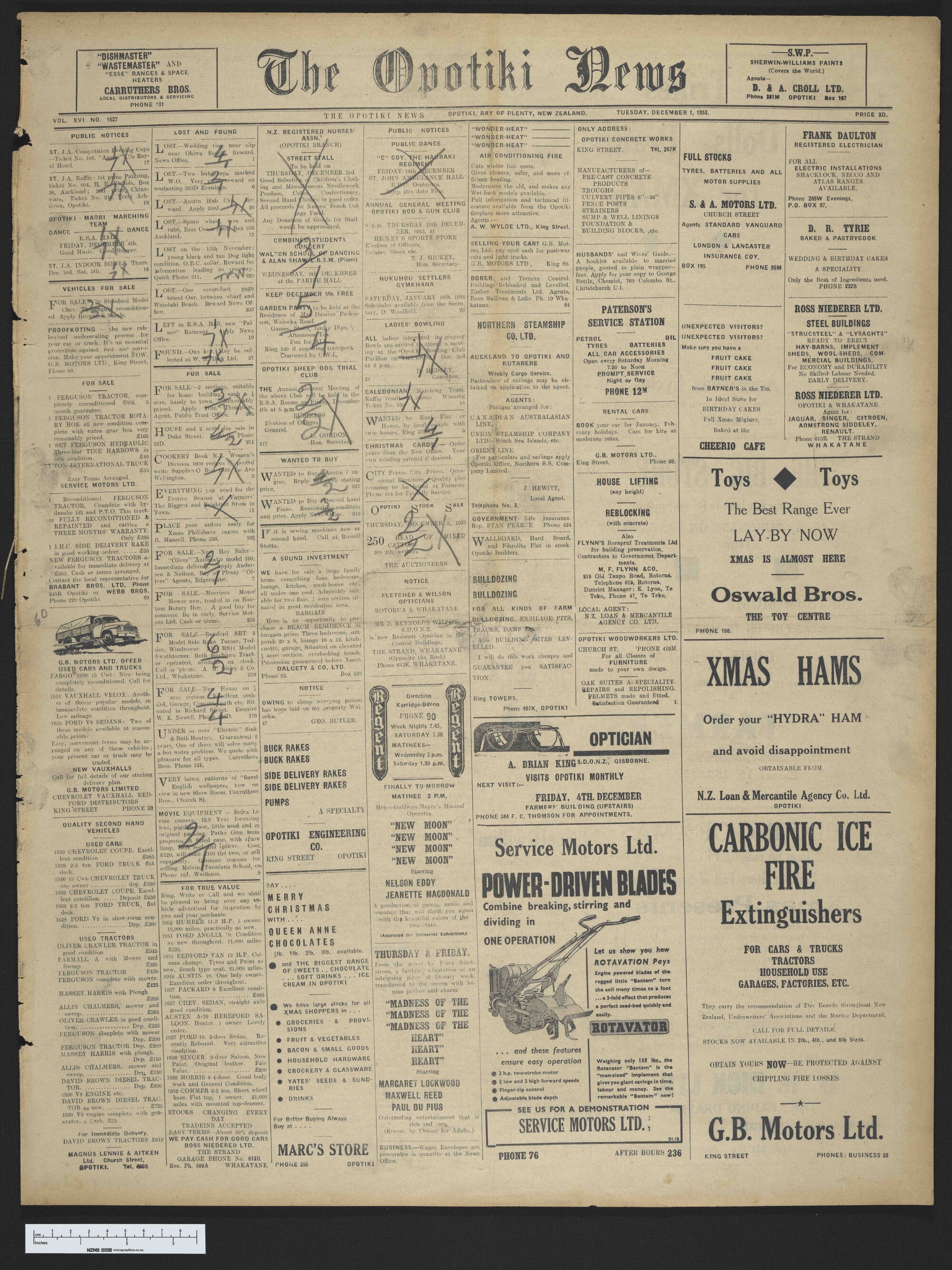 1953-12-01 Opotiki News