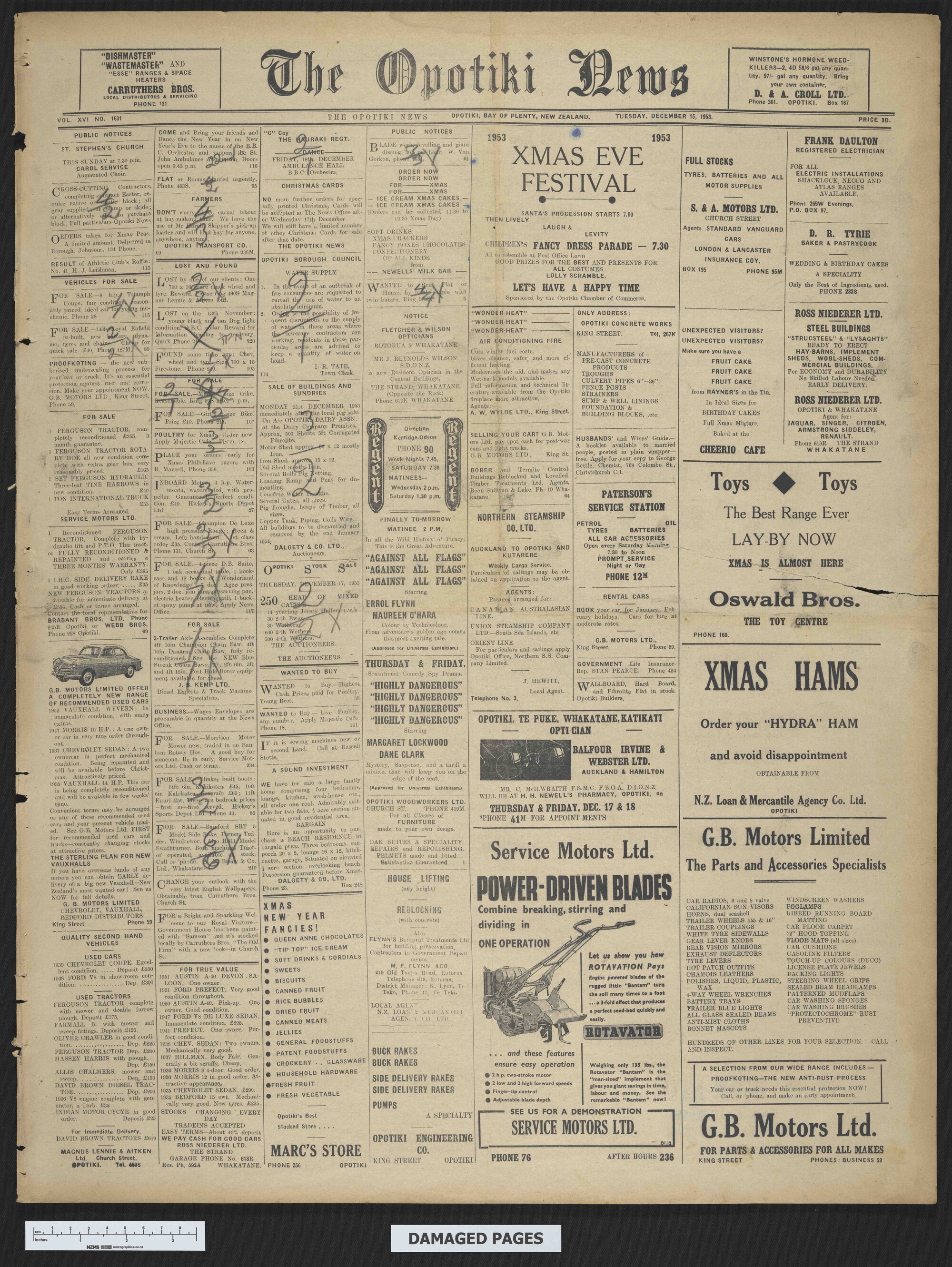 1953-12-15 Opotiki News