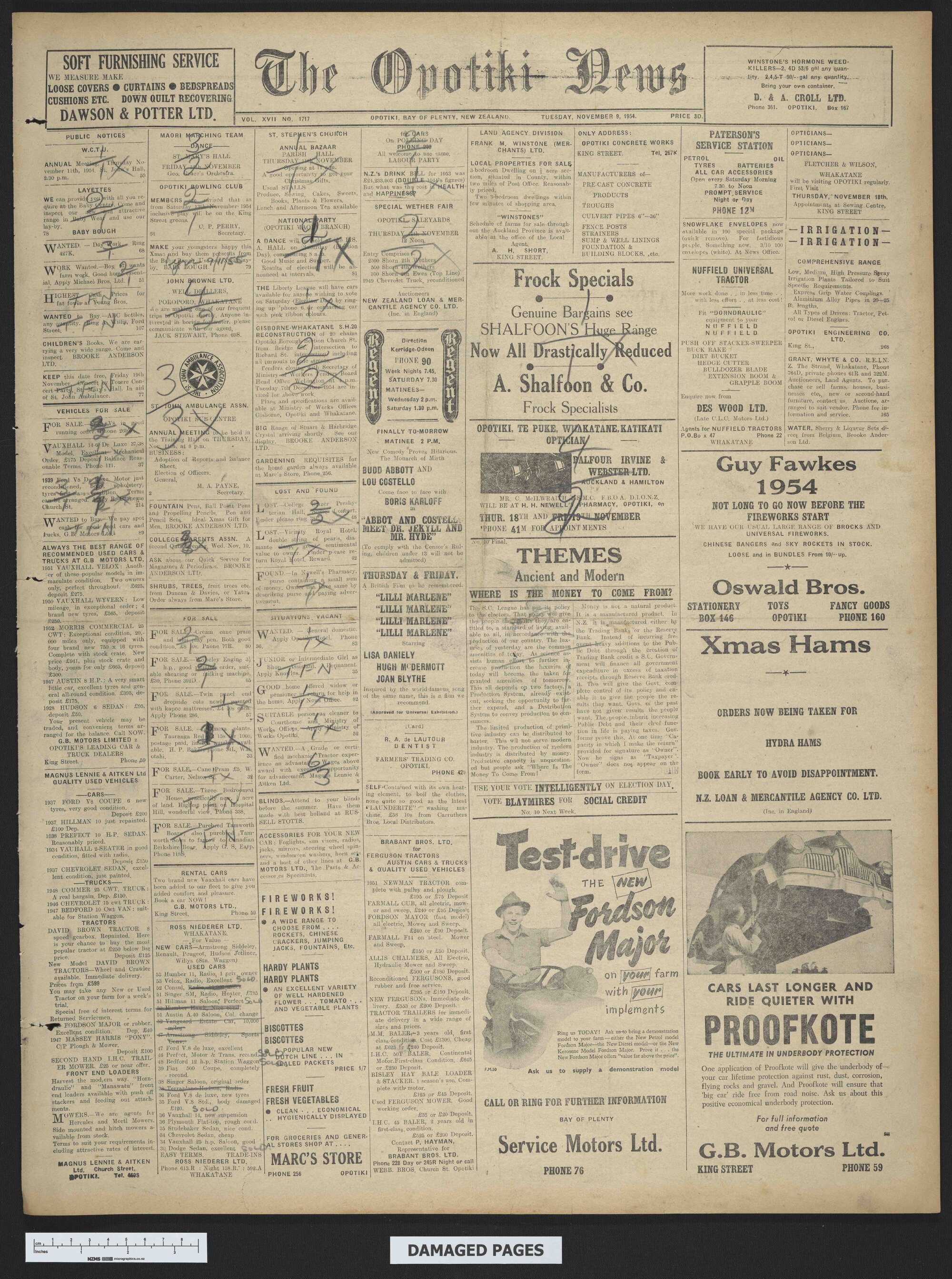 1954-11-09 Opotiki News