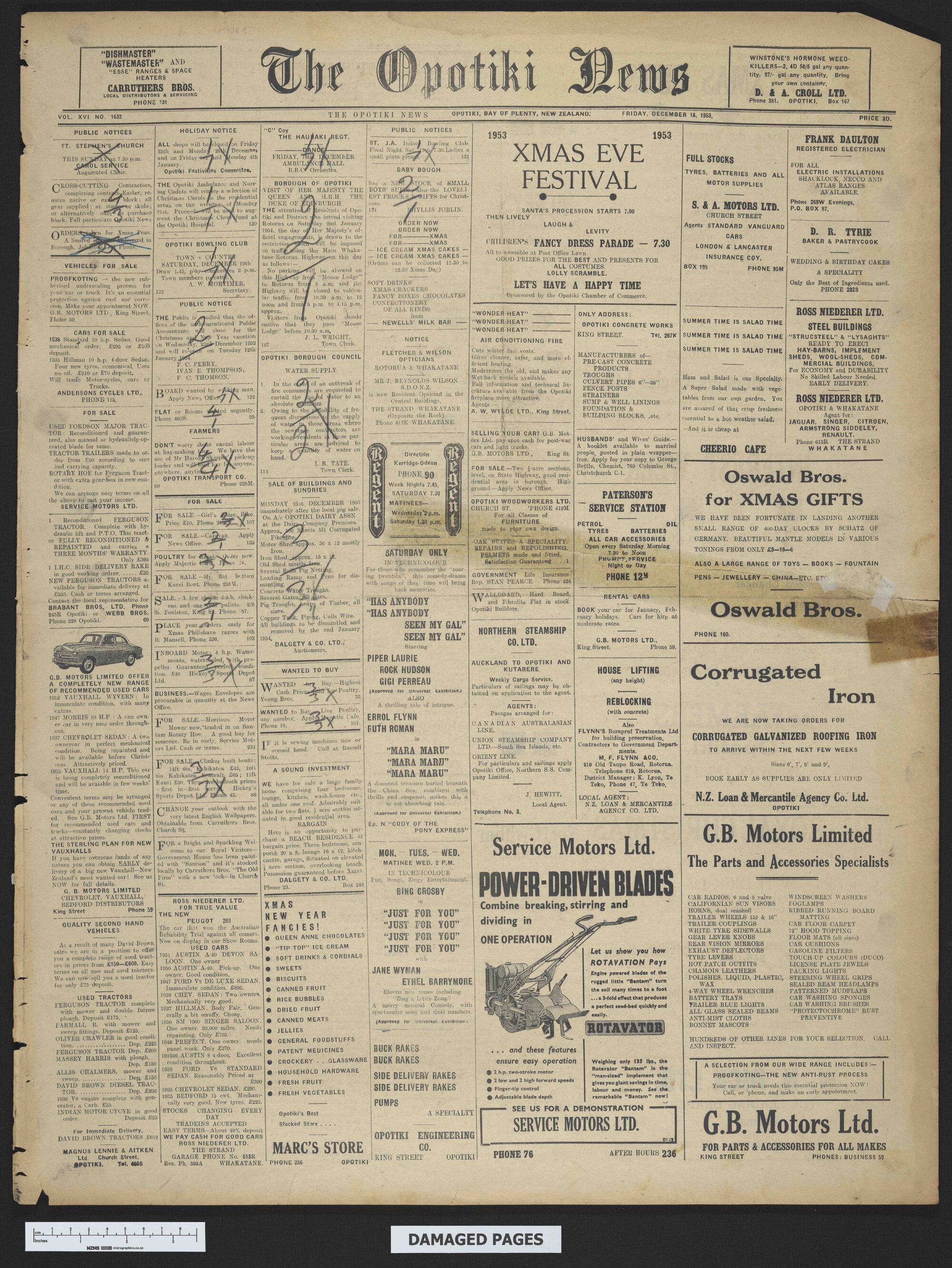 1953-12-18 Opotiki News