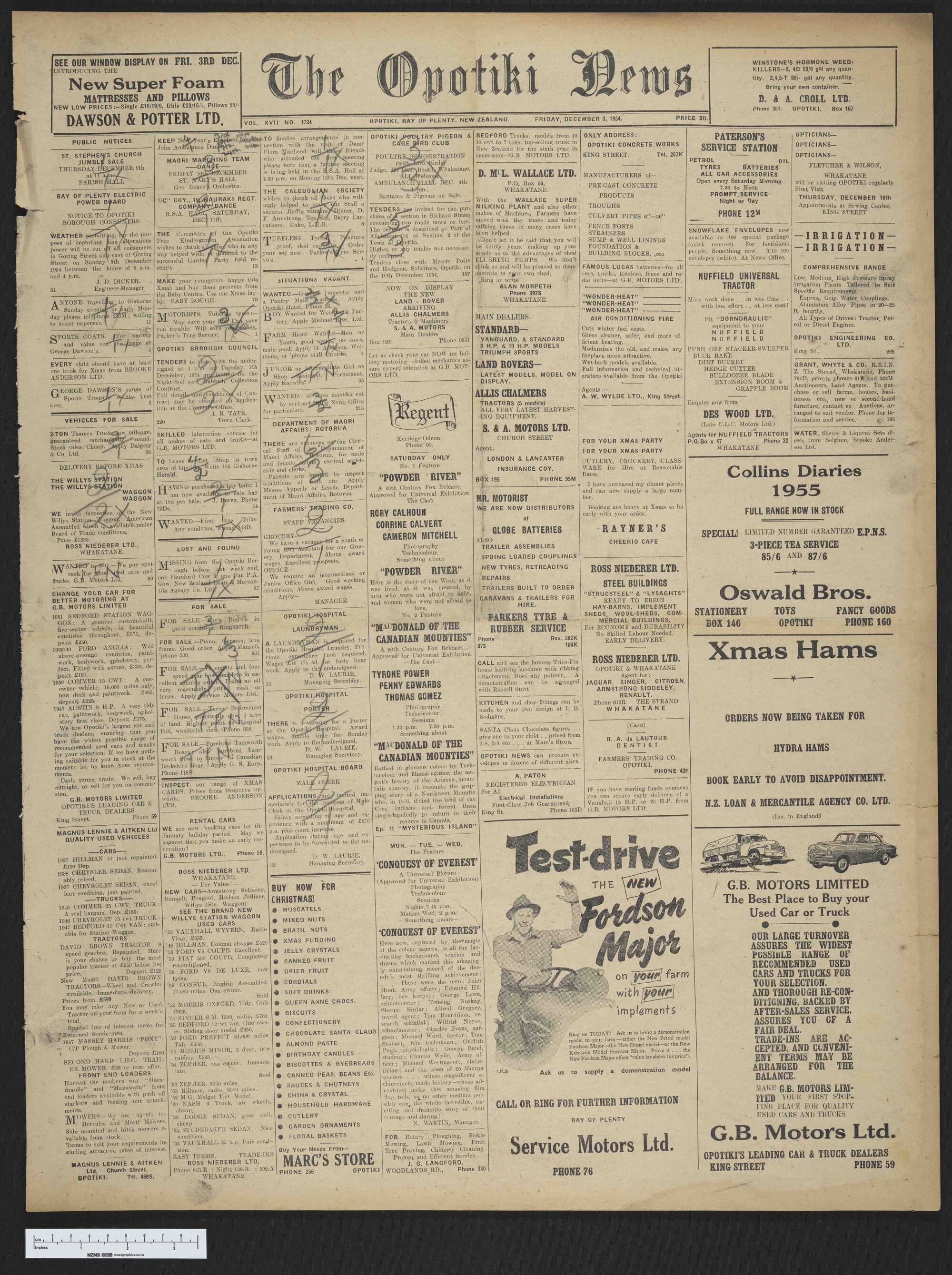 1954-12-03 Opotiki News
