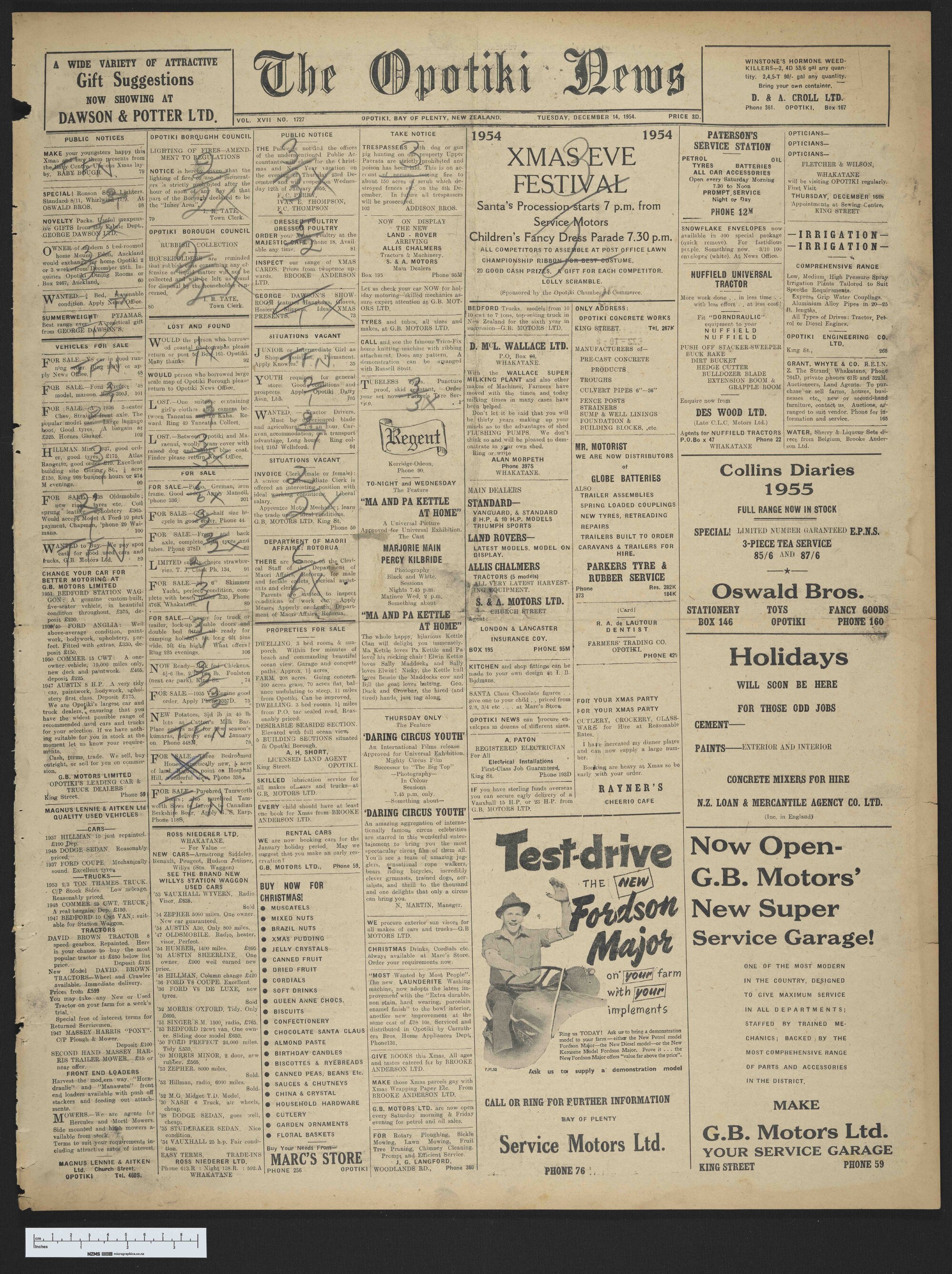 1954-12-14 Opotiki News