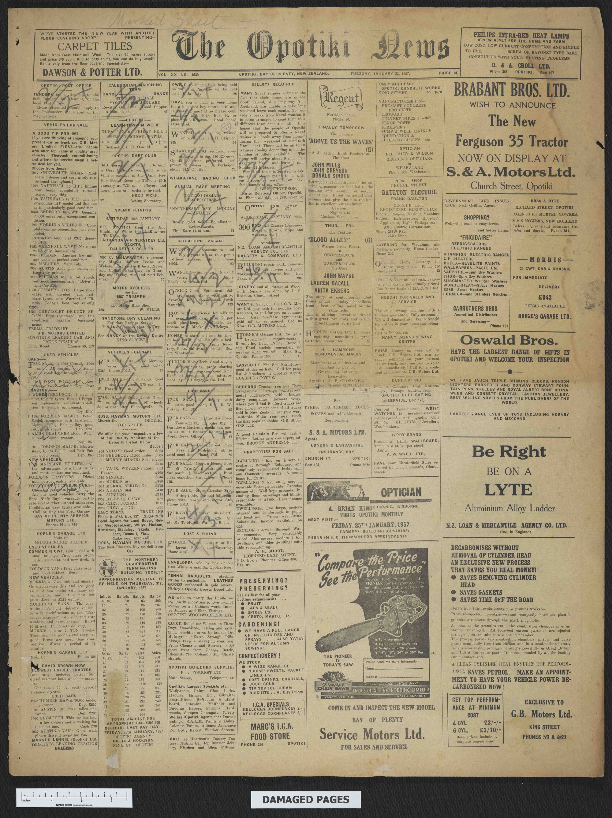 1957-01-22 Opotiki News