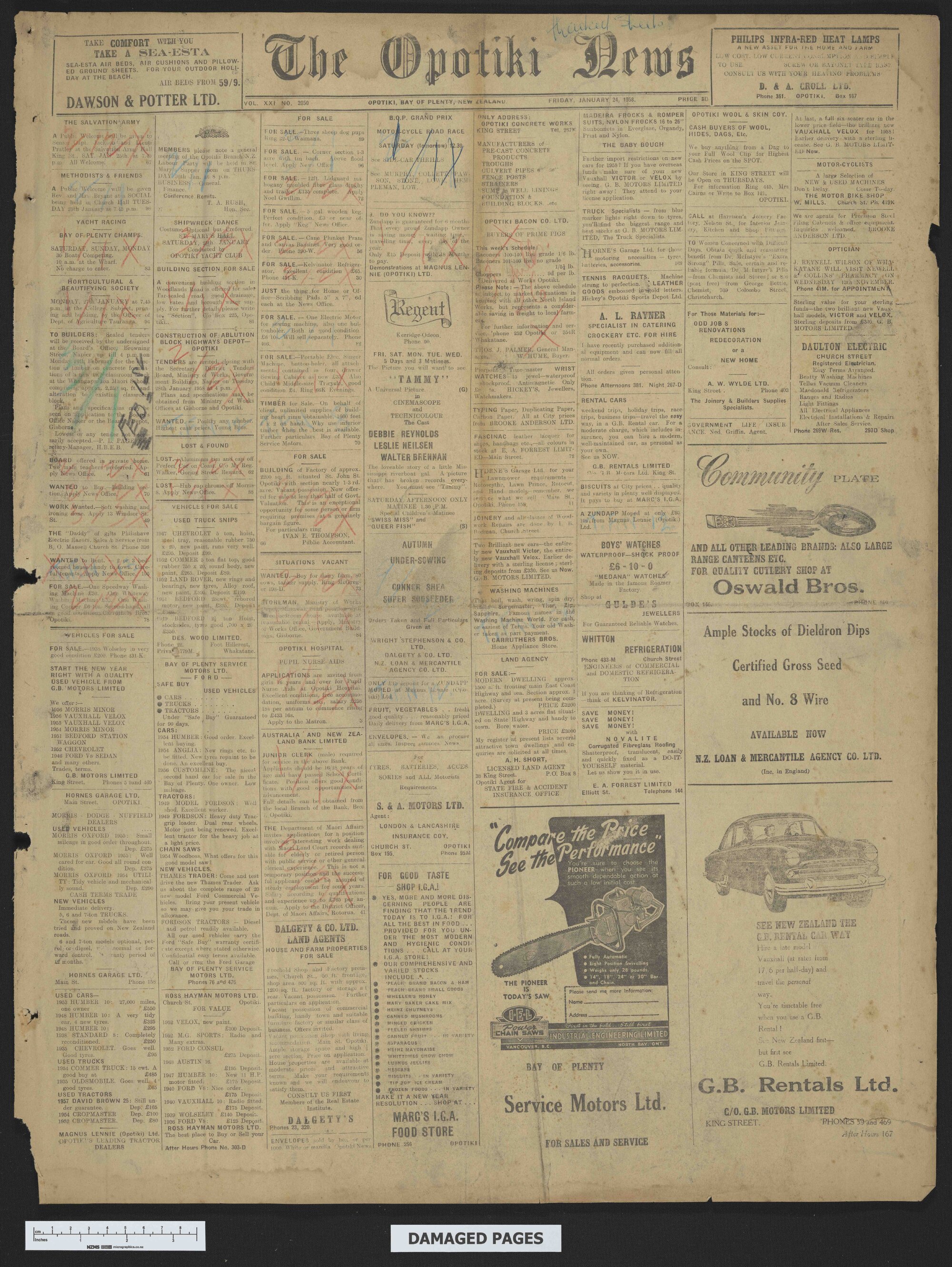1958-01-24 Opotiki News