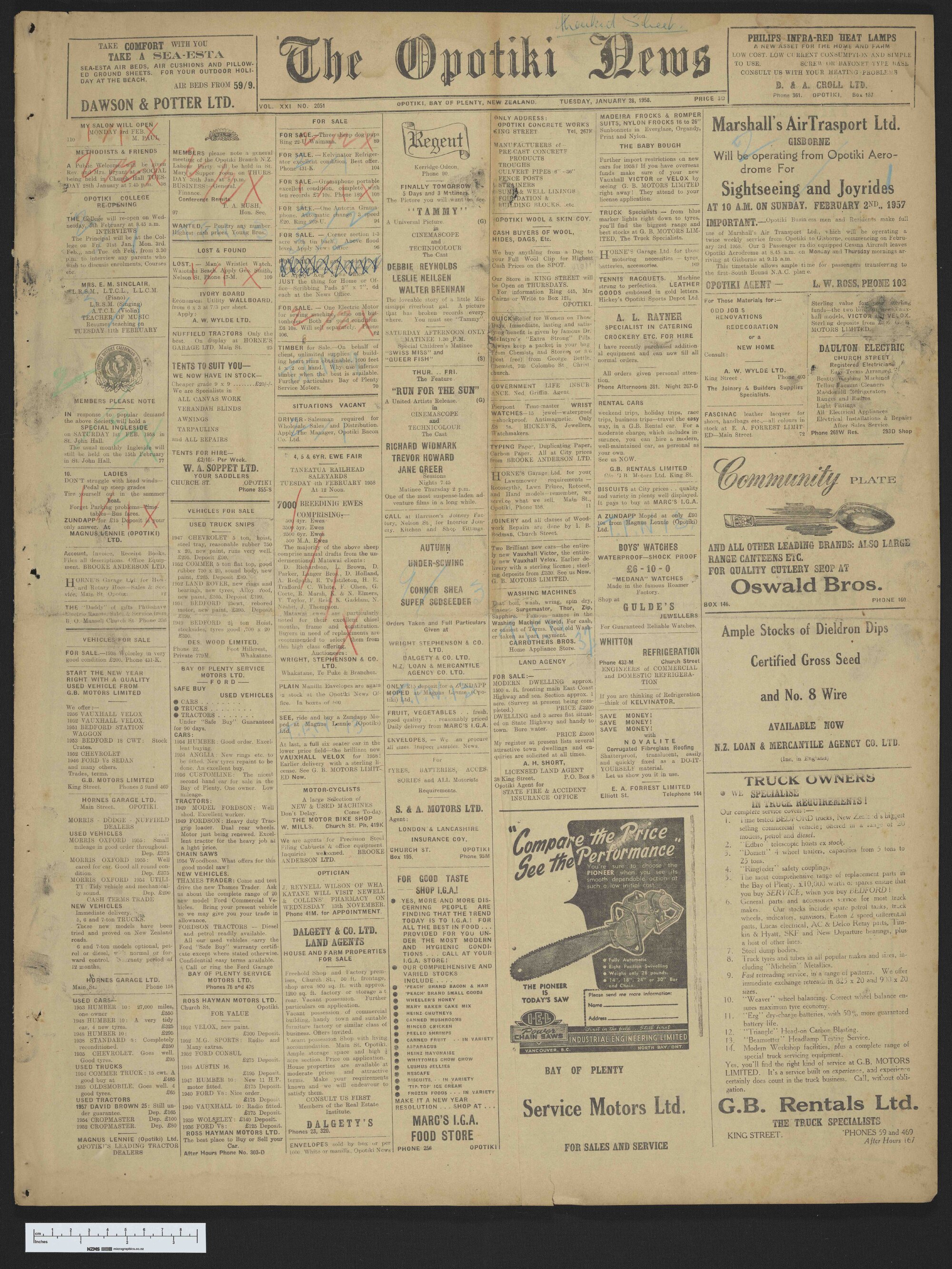 1958-01-28 Opotiki News