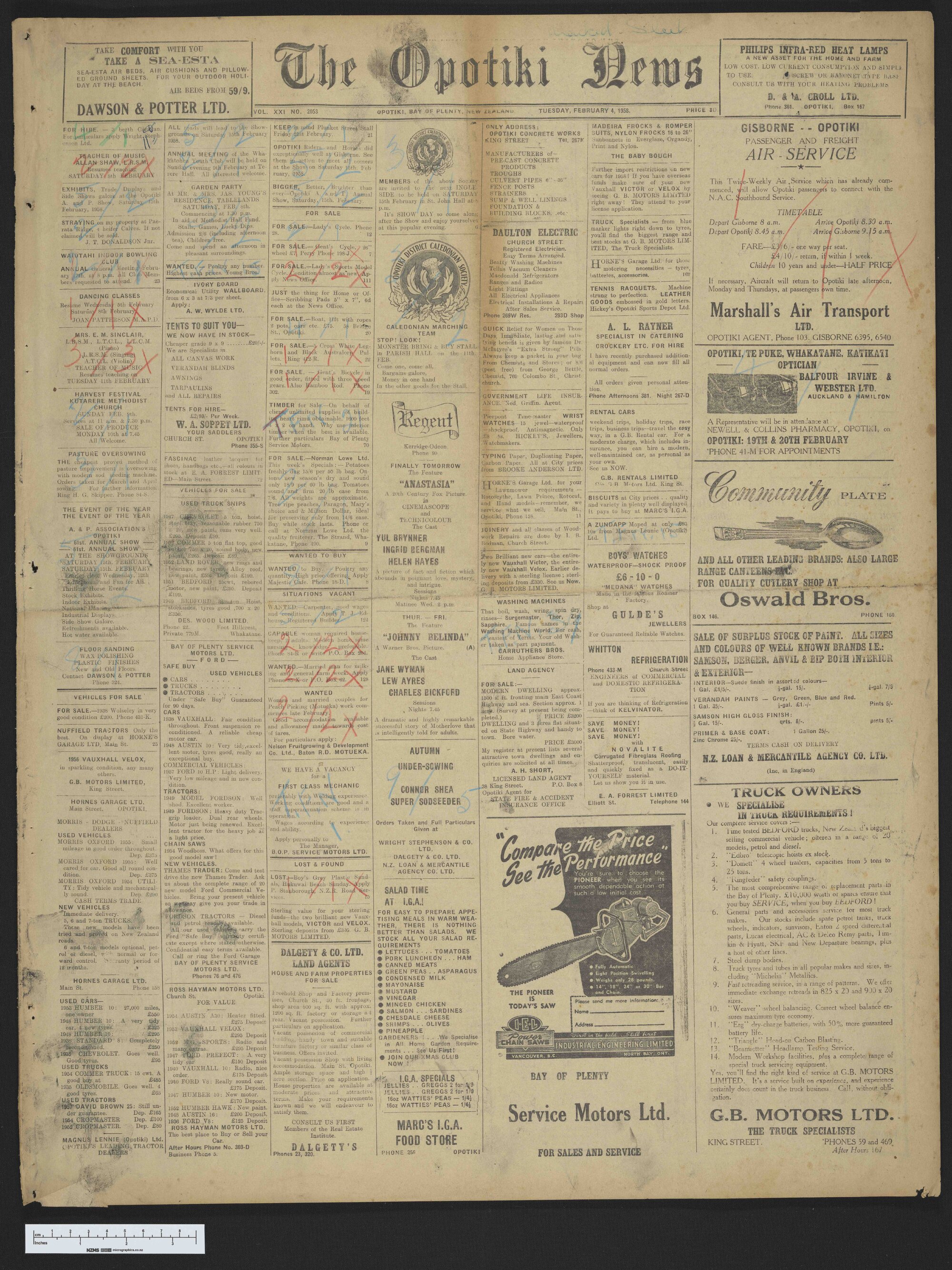1958-02-04 Opotiki News