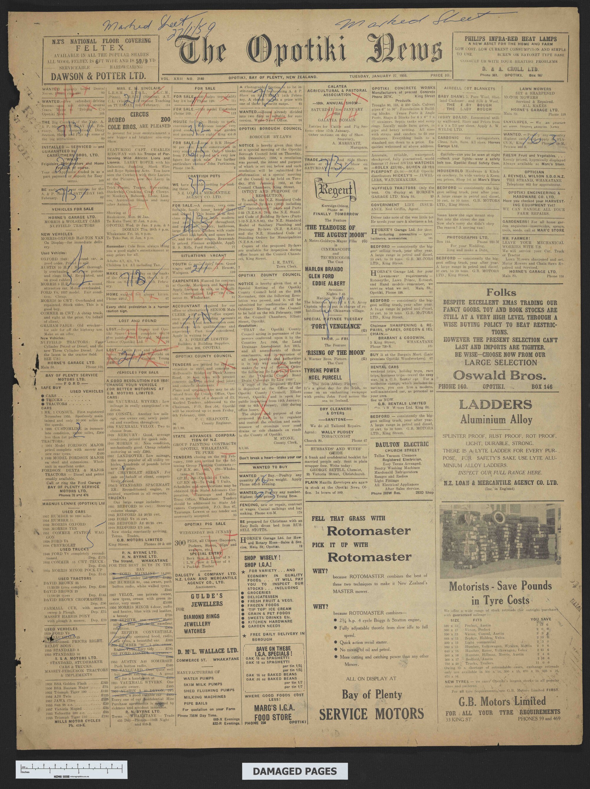 1959-01-27 Opotiki News