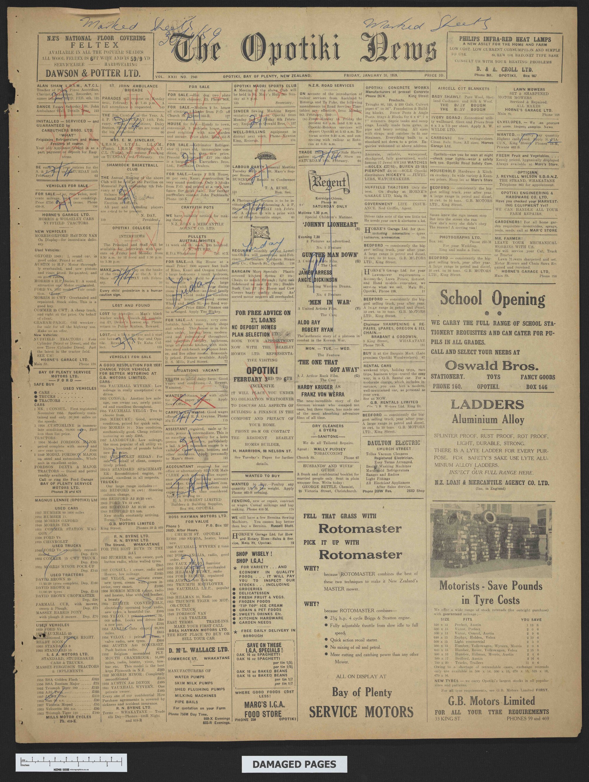 1959-01-30 Opotiki News