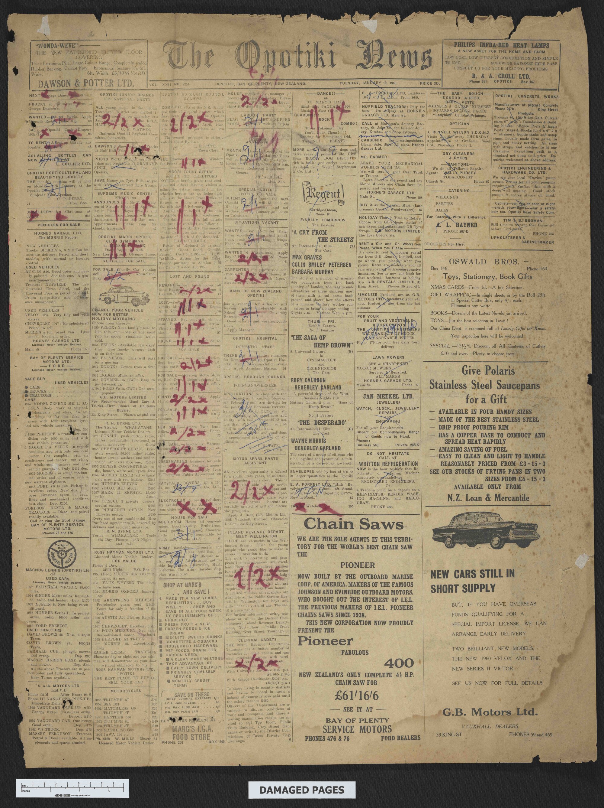 1960-01-19 Opotiki News