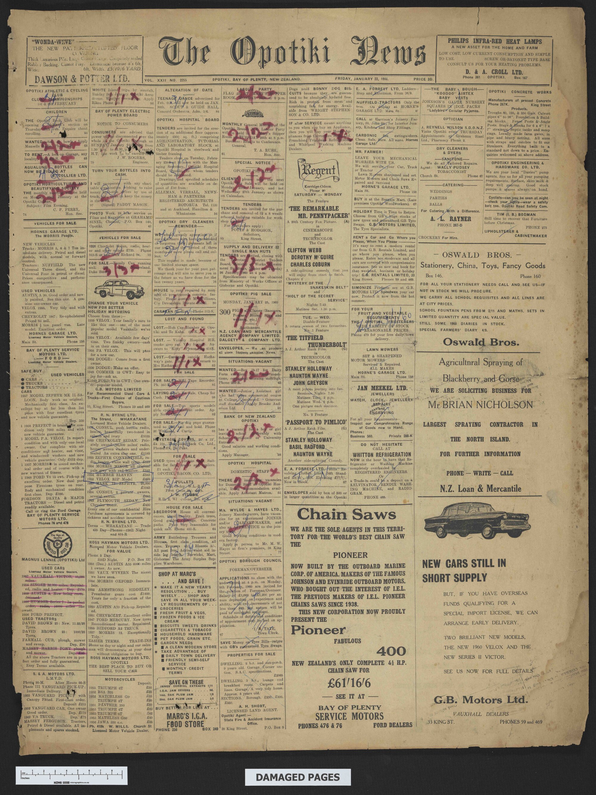 1960-01-22 Opotiki News