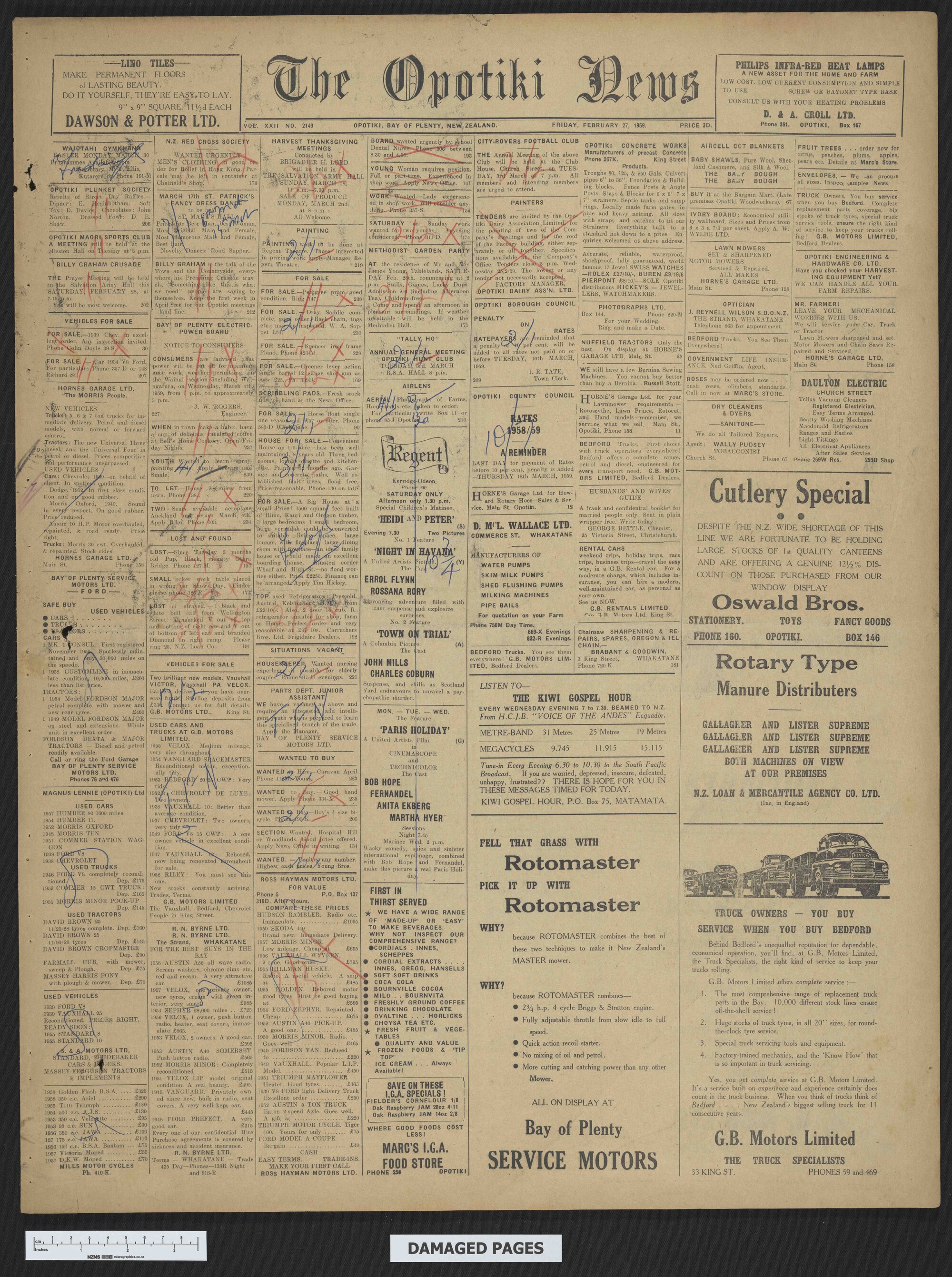 1959-02-27 Opotiki News
