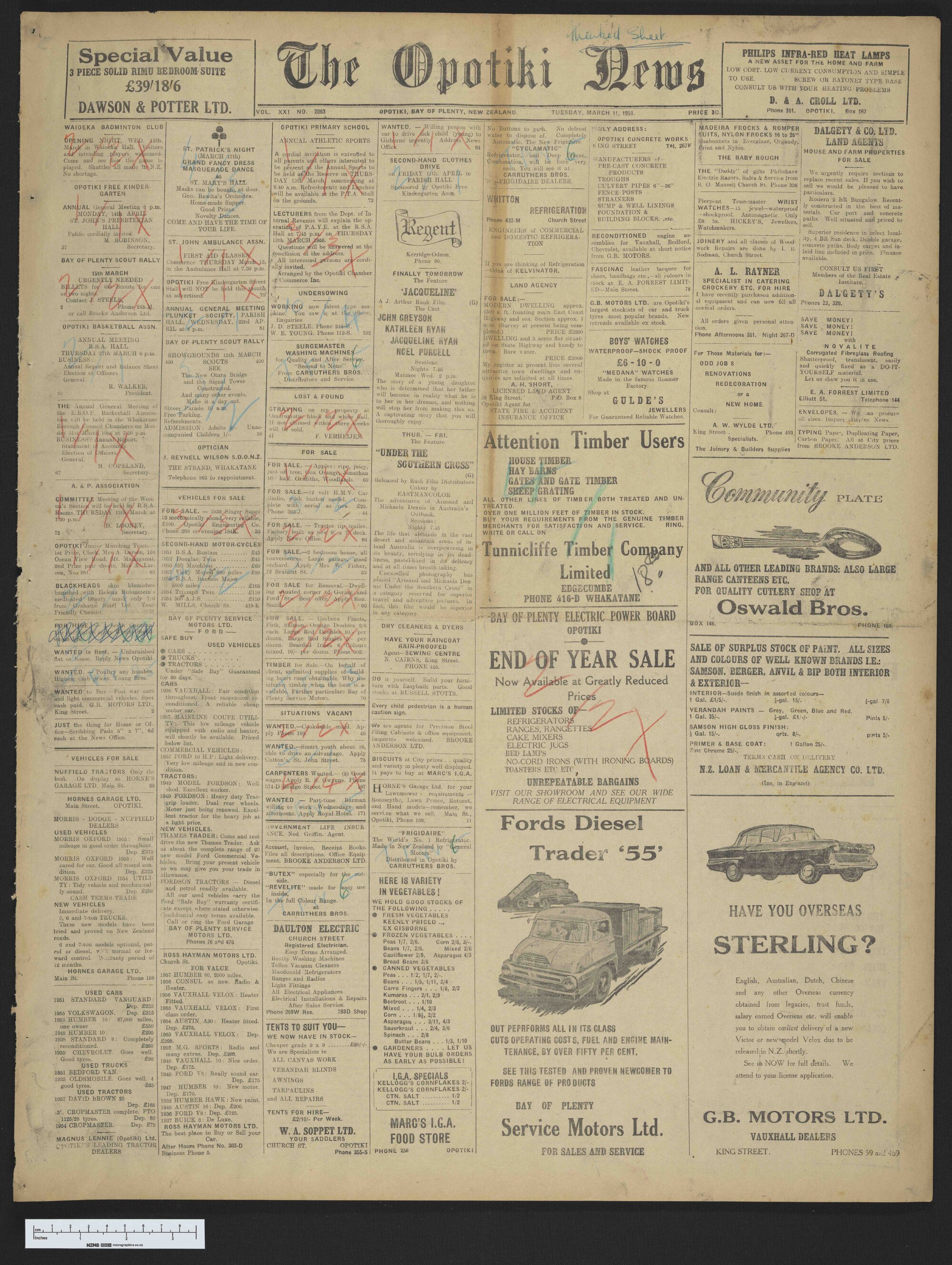 1958-03-11 Opotiki News