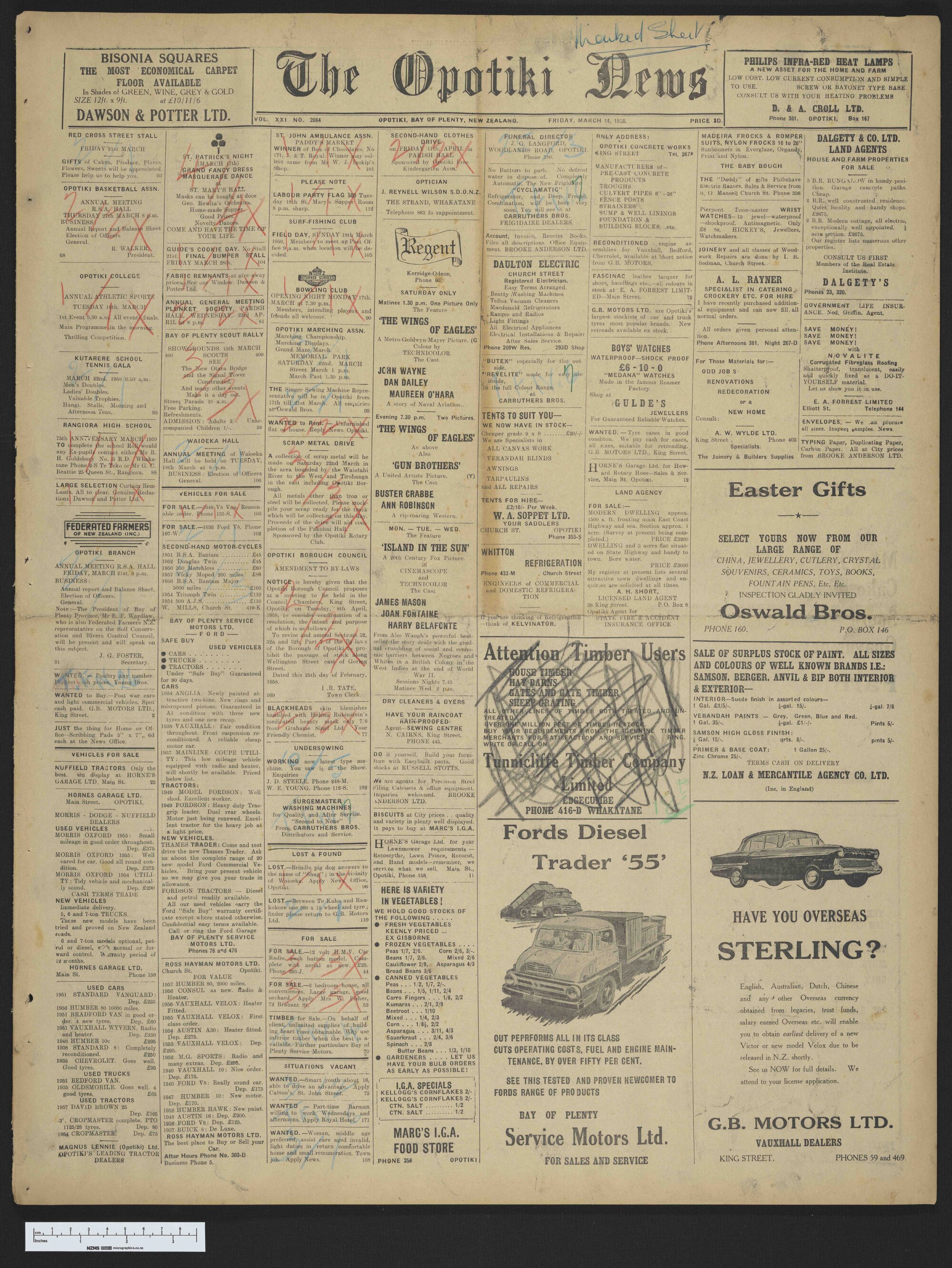 1958-03-14 Opotiki News