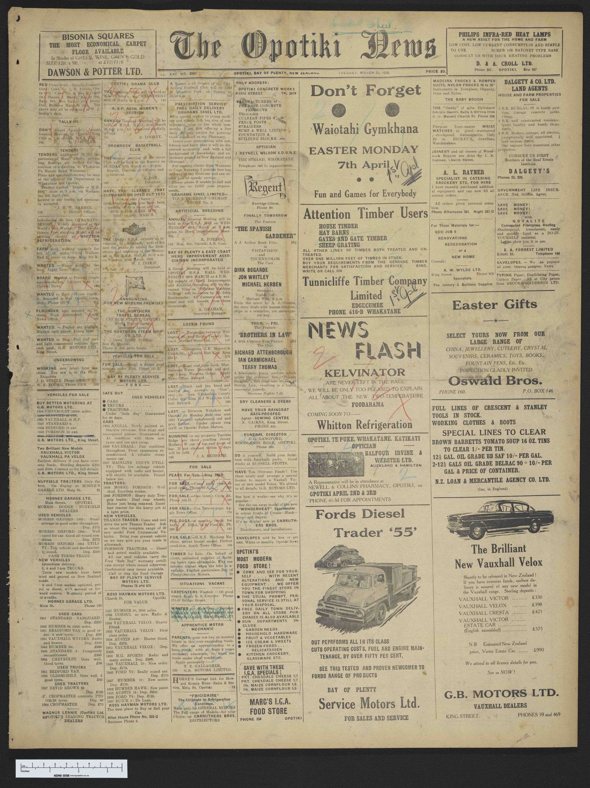 1958-03-25 Opotiki News