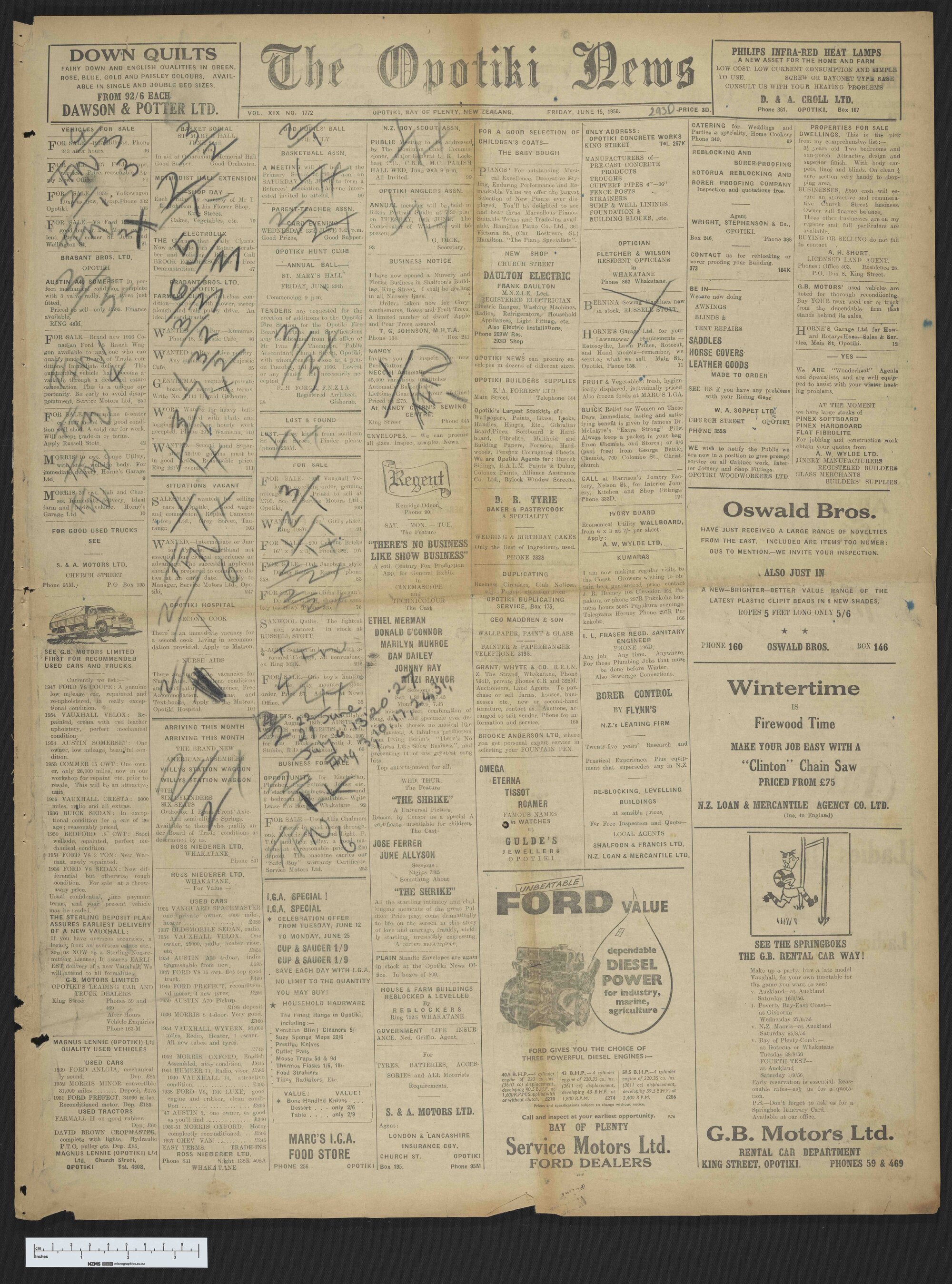 1956-06-15 Opotiki News