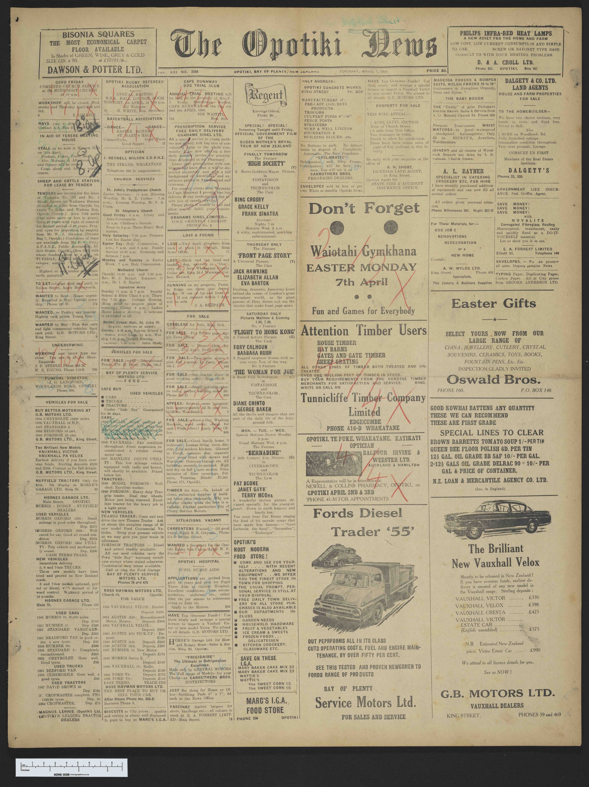 1958-04-01 Opotiki News