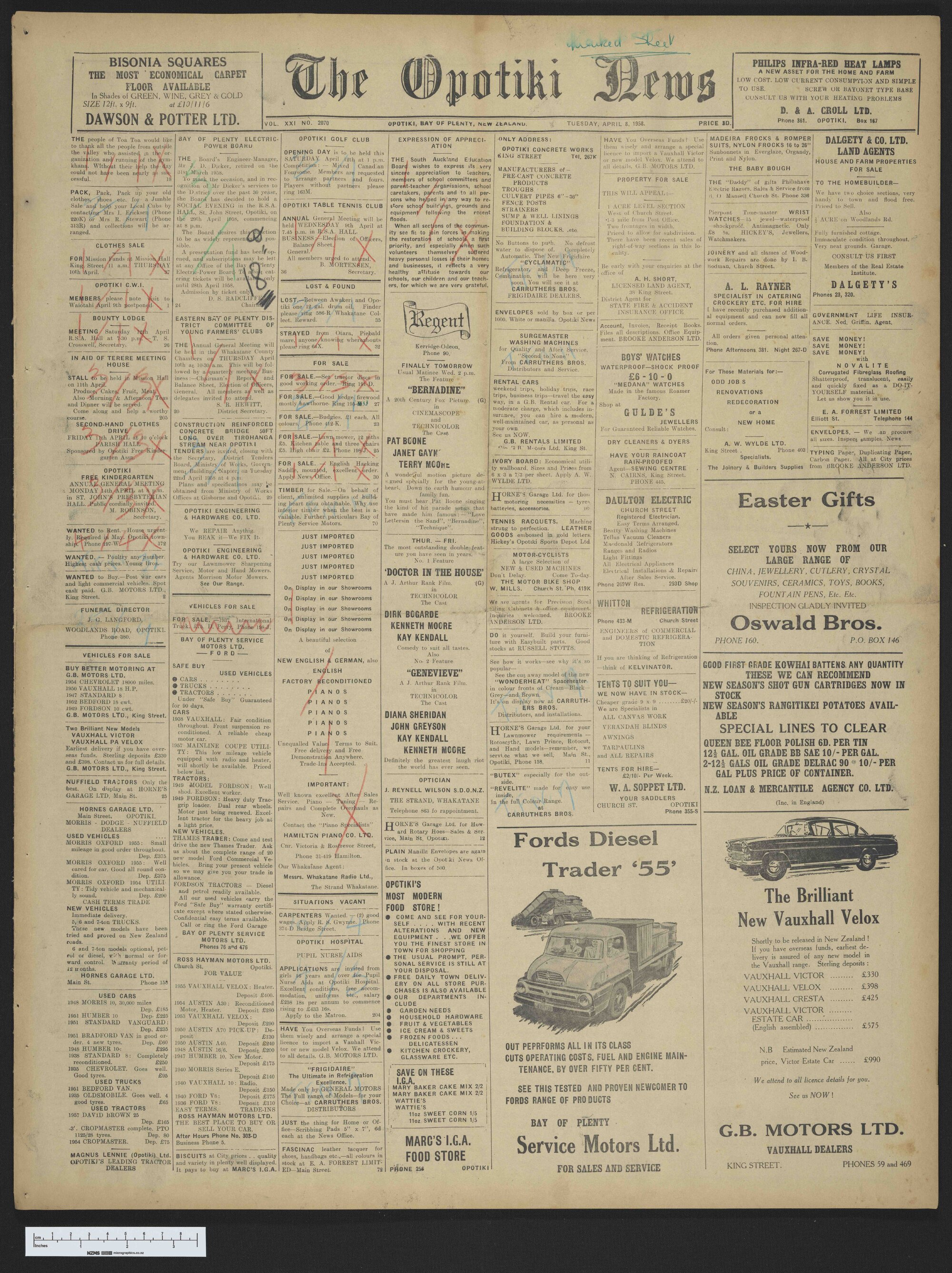 1958-04-08 Opotiki News