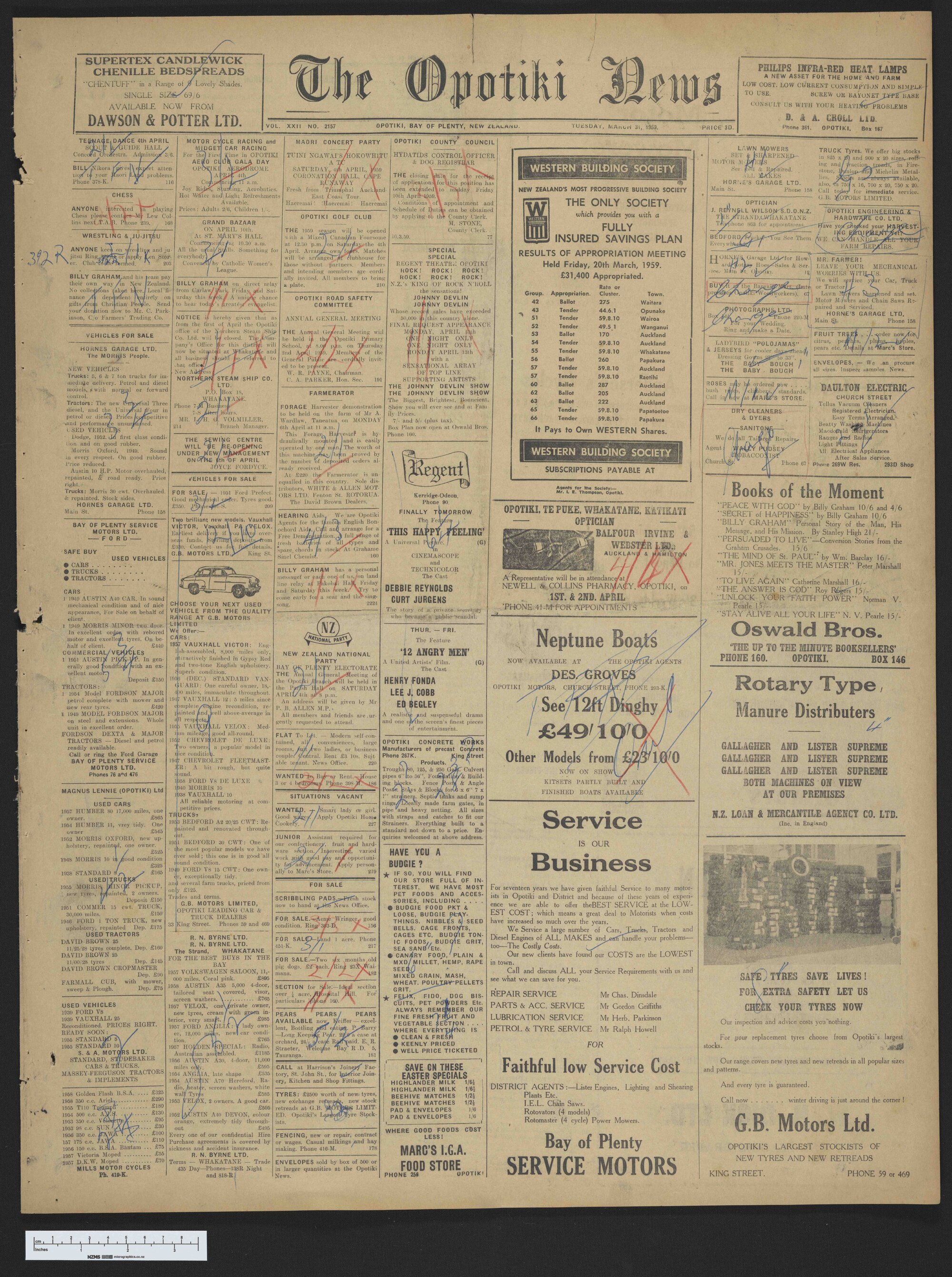 1959-03-31 Opotiki News